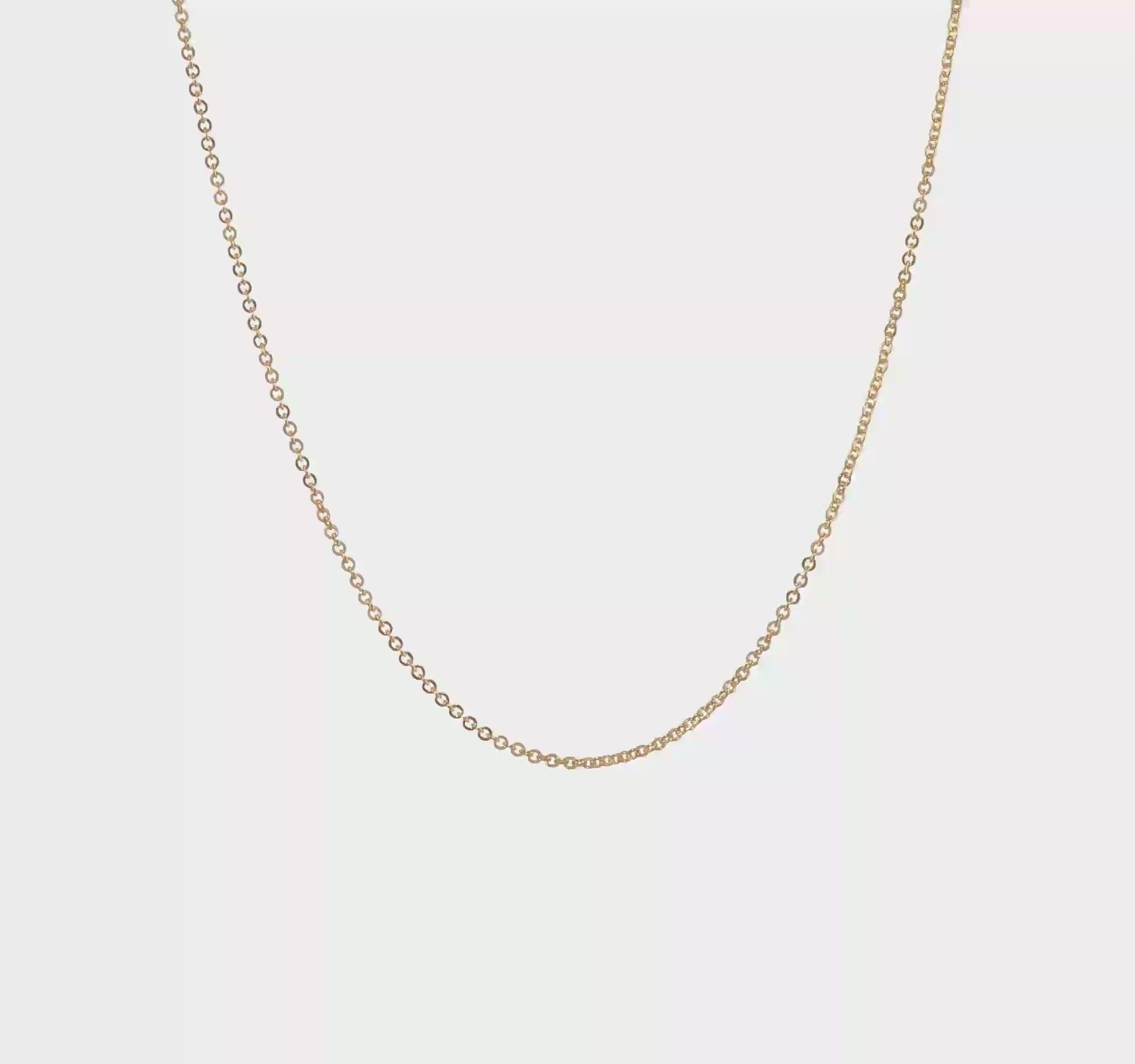 14kt Yellow Gold 1.4mm Flat Cable Chain