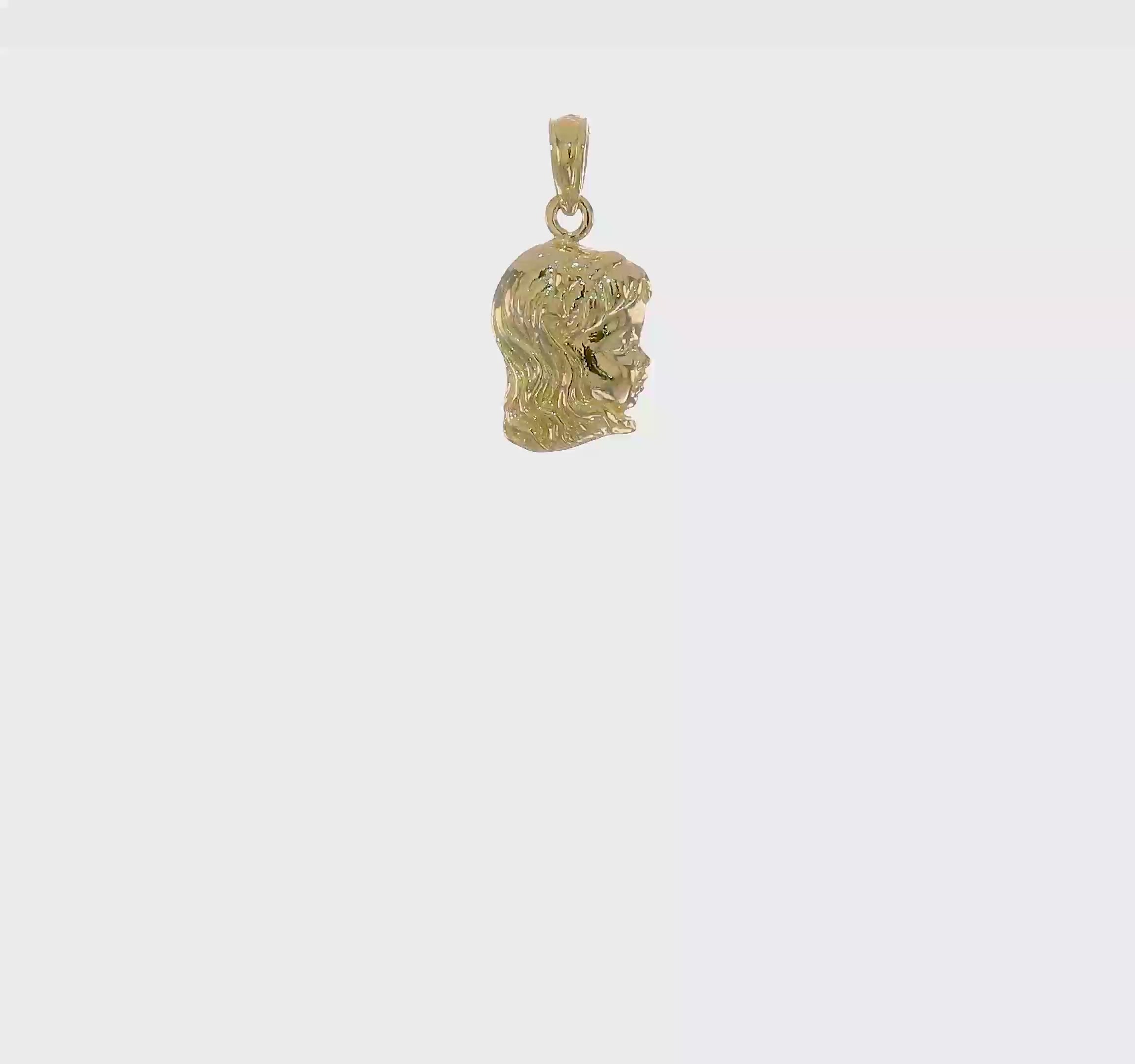 10kt Yellow Gold Girl Head Charm