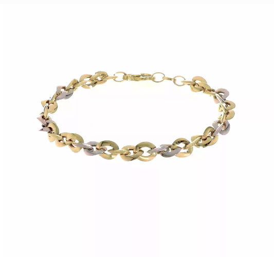 14kt Two-Tone Polished Bracelet