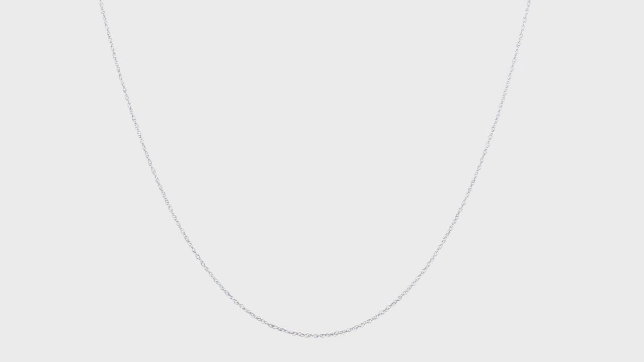 14KT White Gold .8mm Sparkle Singapore Chain