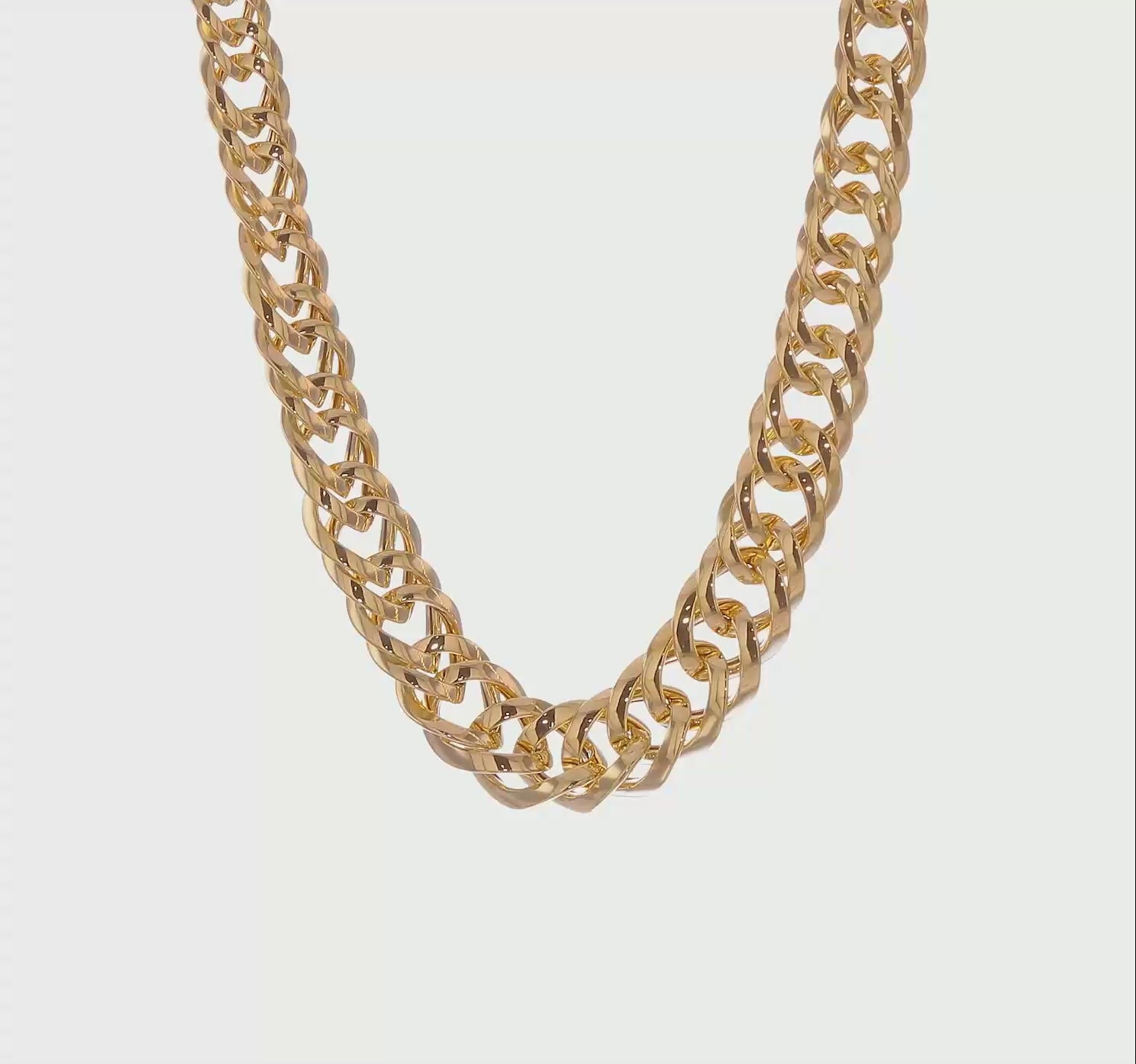 14kt Yellow Gold Polished Fancy Graduated Curb Chain Necklace