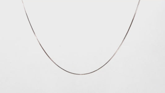 14kt Rose Gold Adjustable .8mm Box Chain