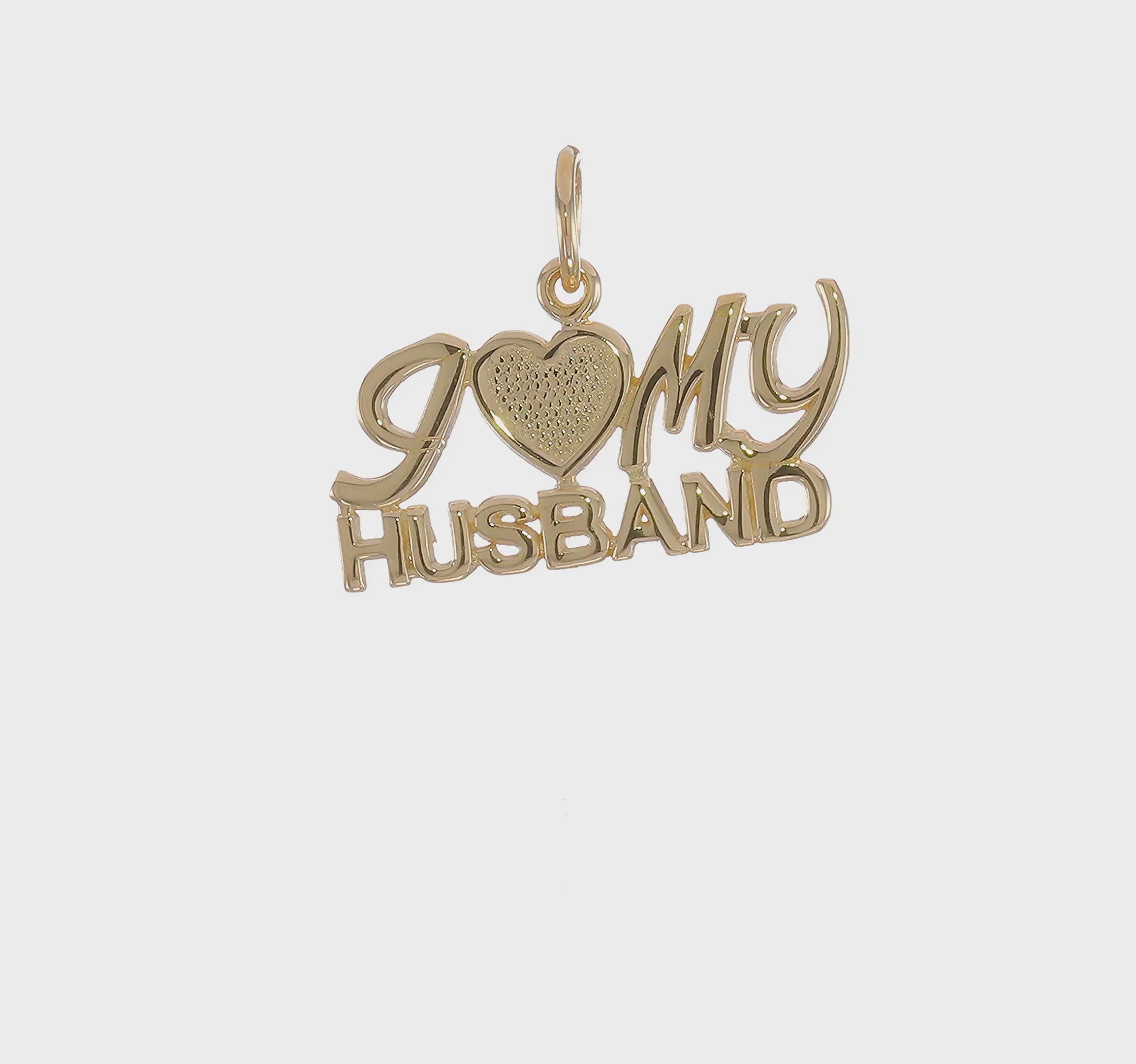10KT Yellow Gold I LOVE My HUSBAND Charm