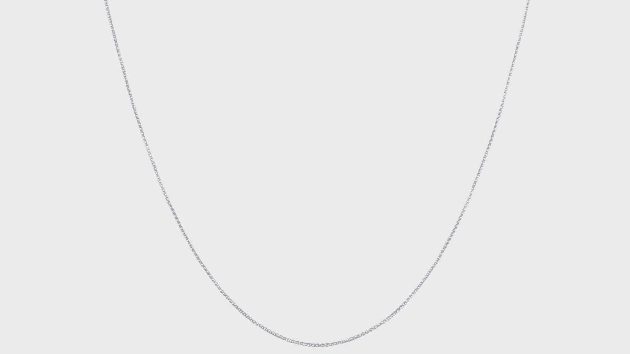 14KT White Gold .8mm Spiga Chain