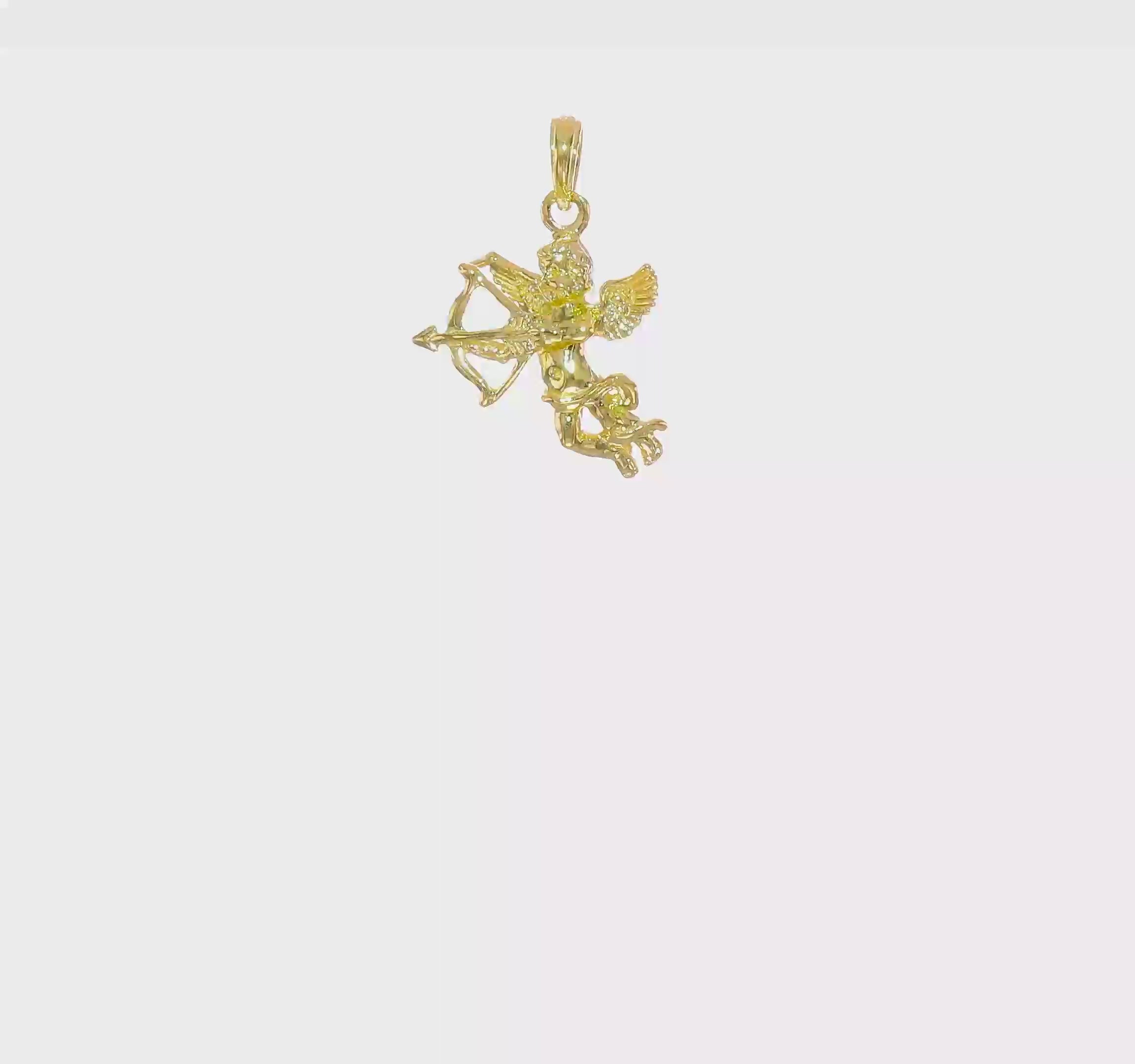 10kt Yellow Gold Cupid w/Bow and Arrow Charm