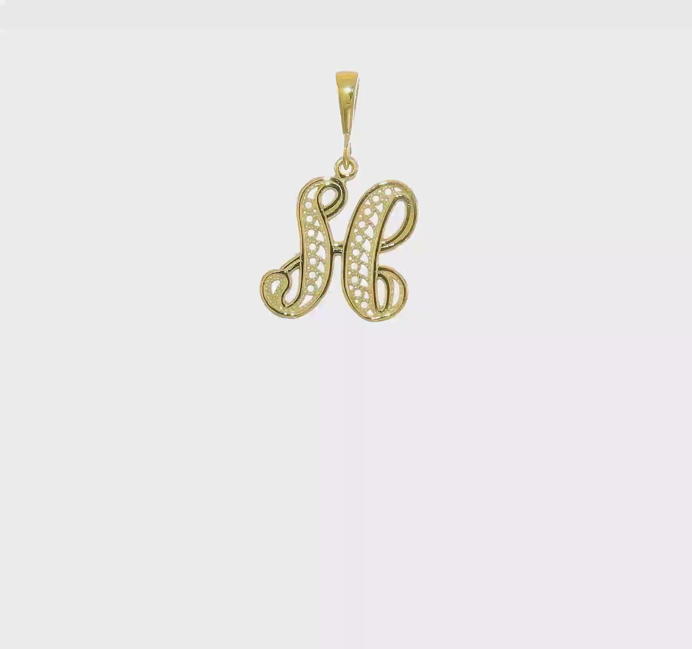 10kt Yellow Gold Initial H Pendant