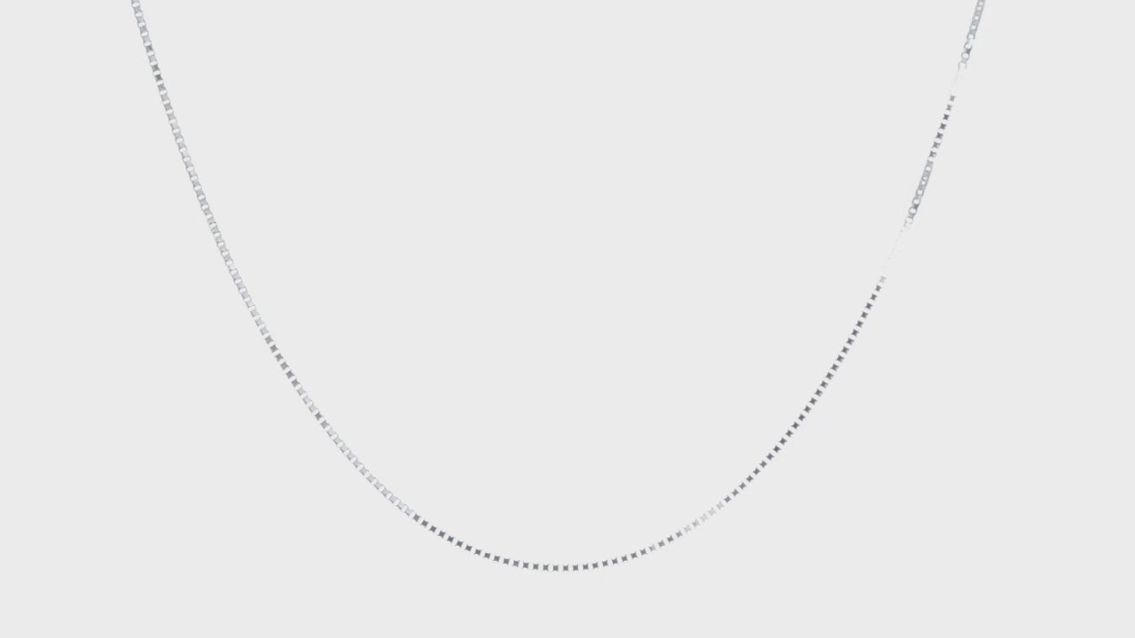 14kt White Gold 1mm Box Chain