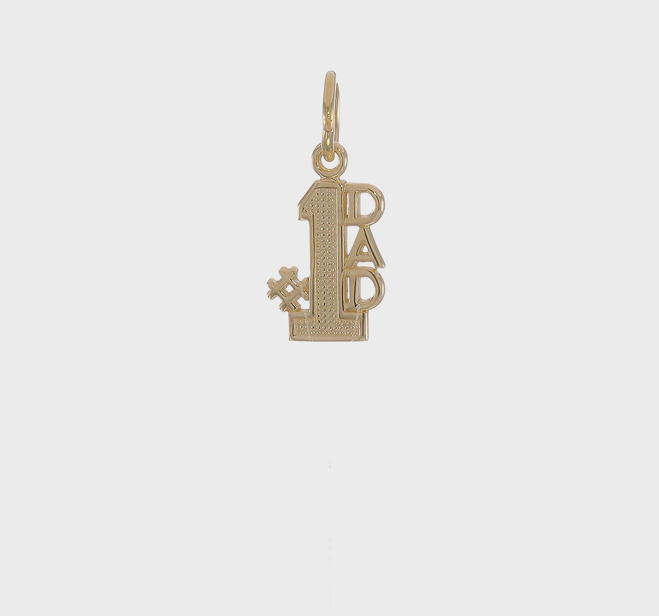 10KT Yellow Gold #1 DAD Charm