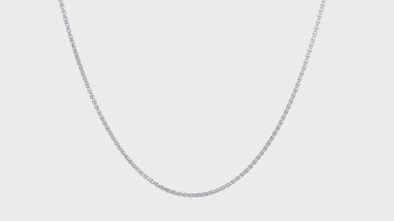 14KT White Gold 7 inch 1.7mm Spiga with Lobster Clasp Bracelet
