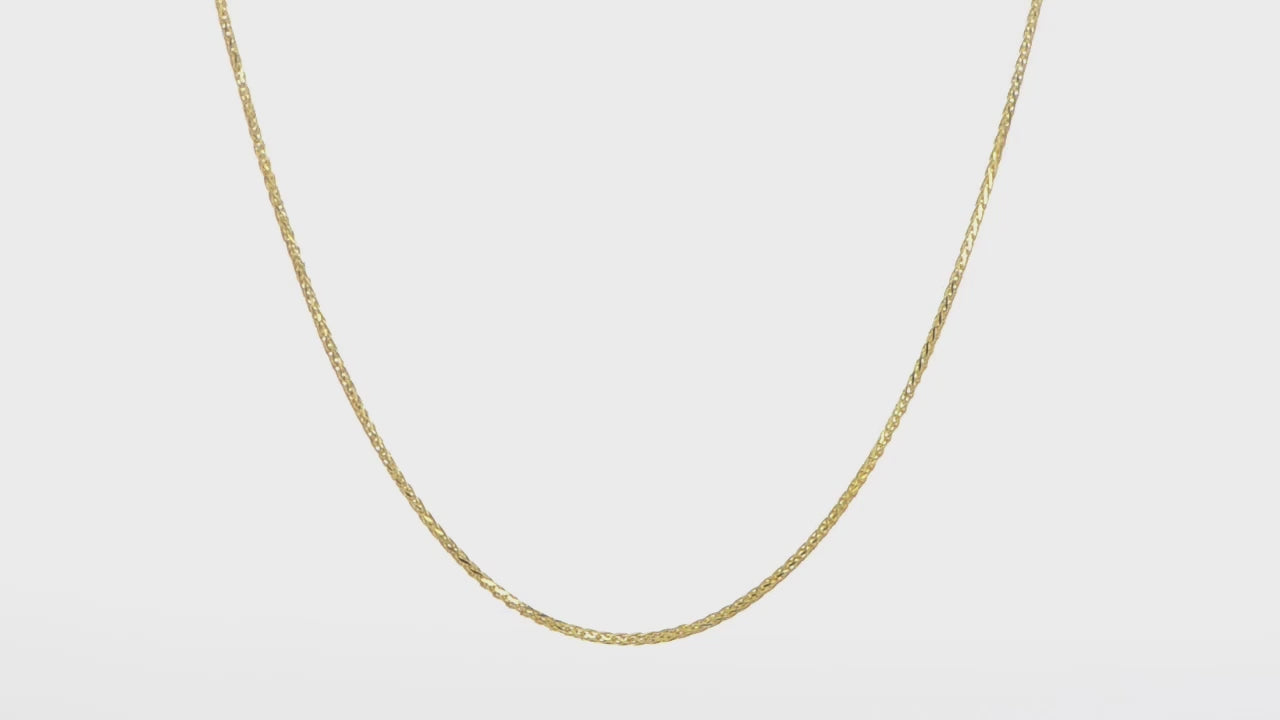 14KT Yellow Gold Adjustable 1.15mm D/C Oval Link Chain