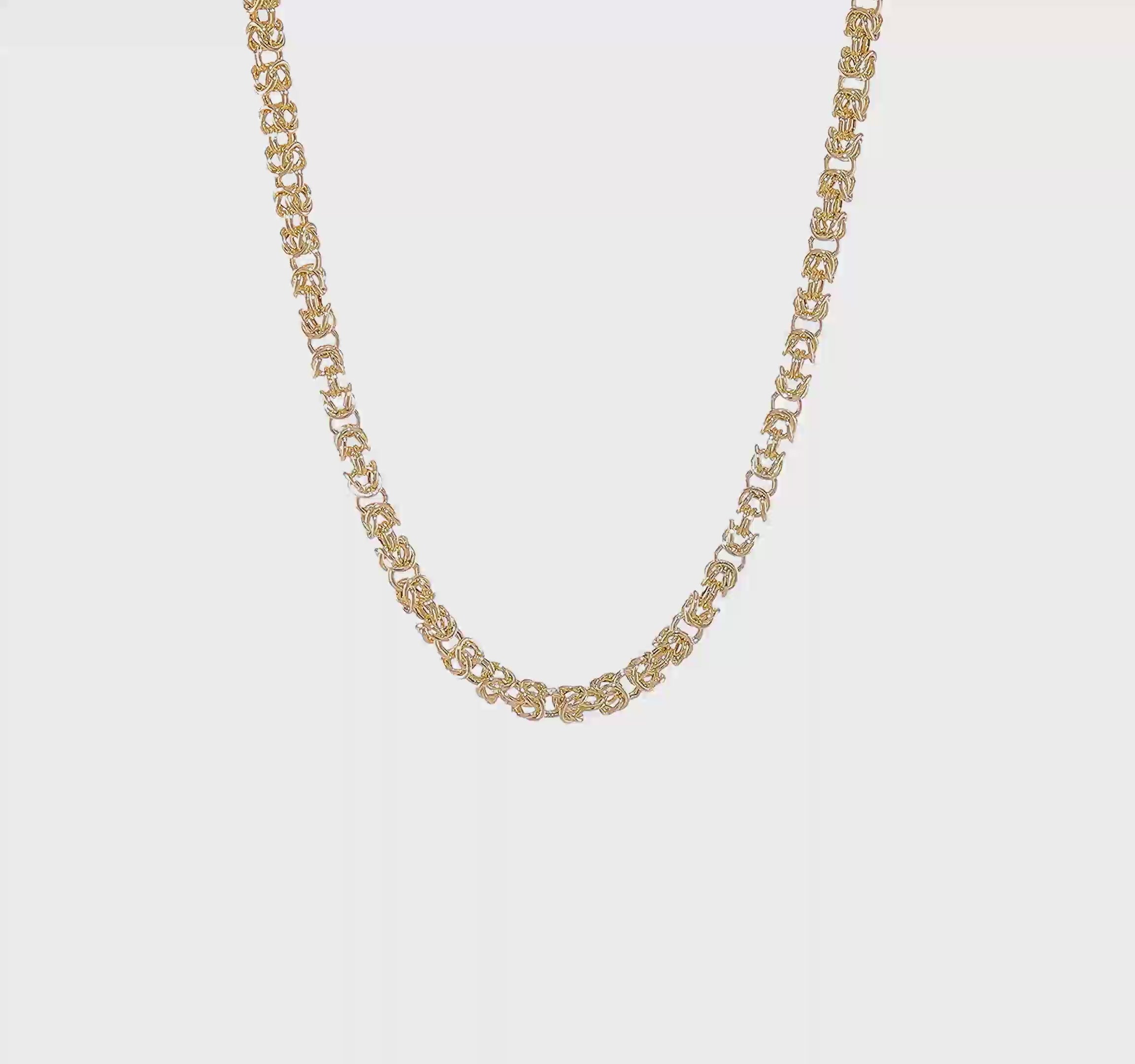 14KT Yellow Gold Polished Fancy Link Necklace