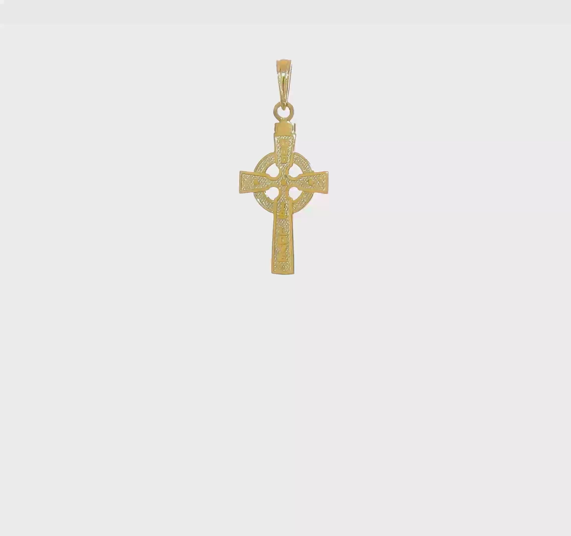 10kt Yellow Gold Reversible GOD IS LOVE Celtic Cross Pendant
