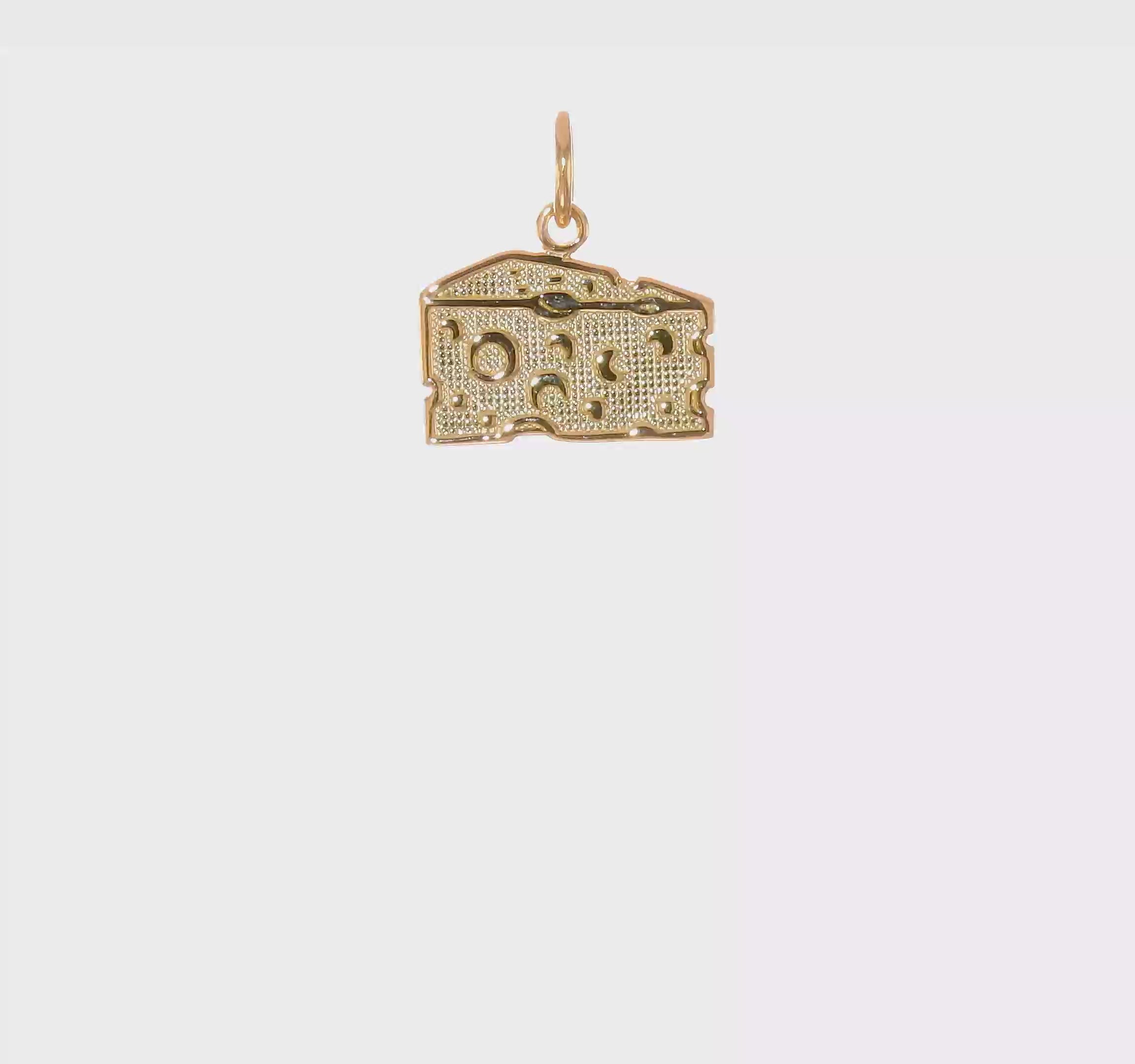 14kt Yellow Gold Swiss Cheese Charm