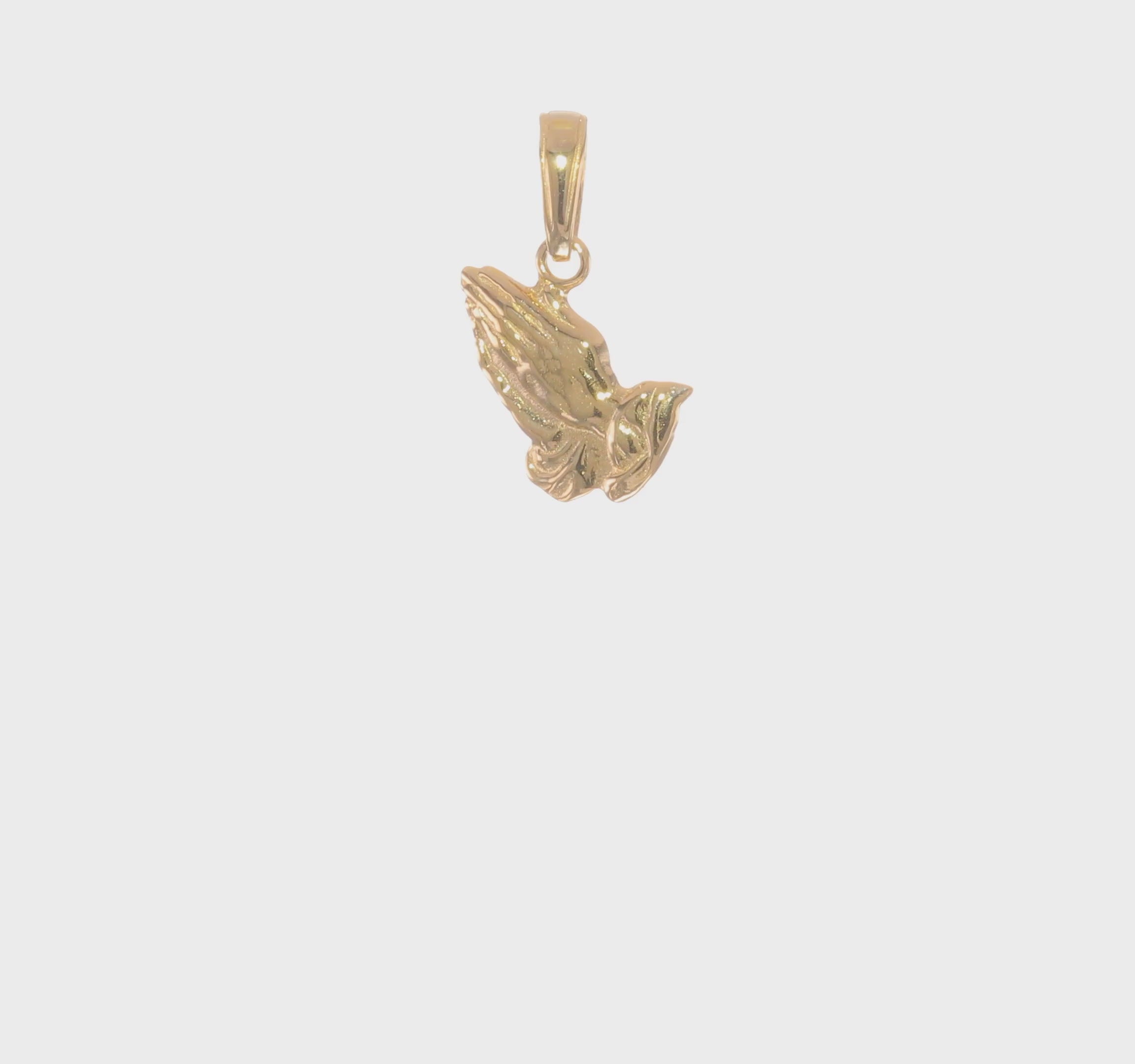 14KT Yellow Gold Praying Hands Pendant