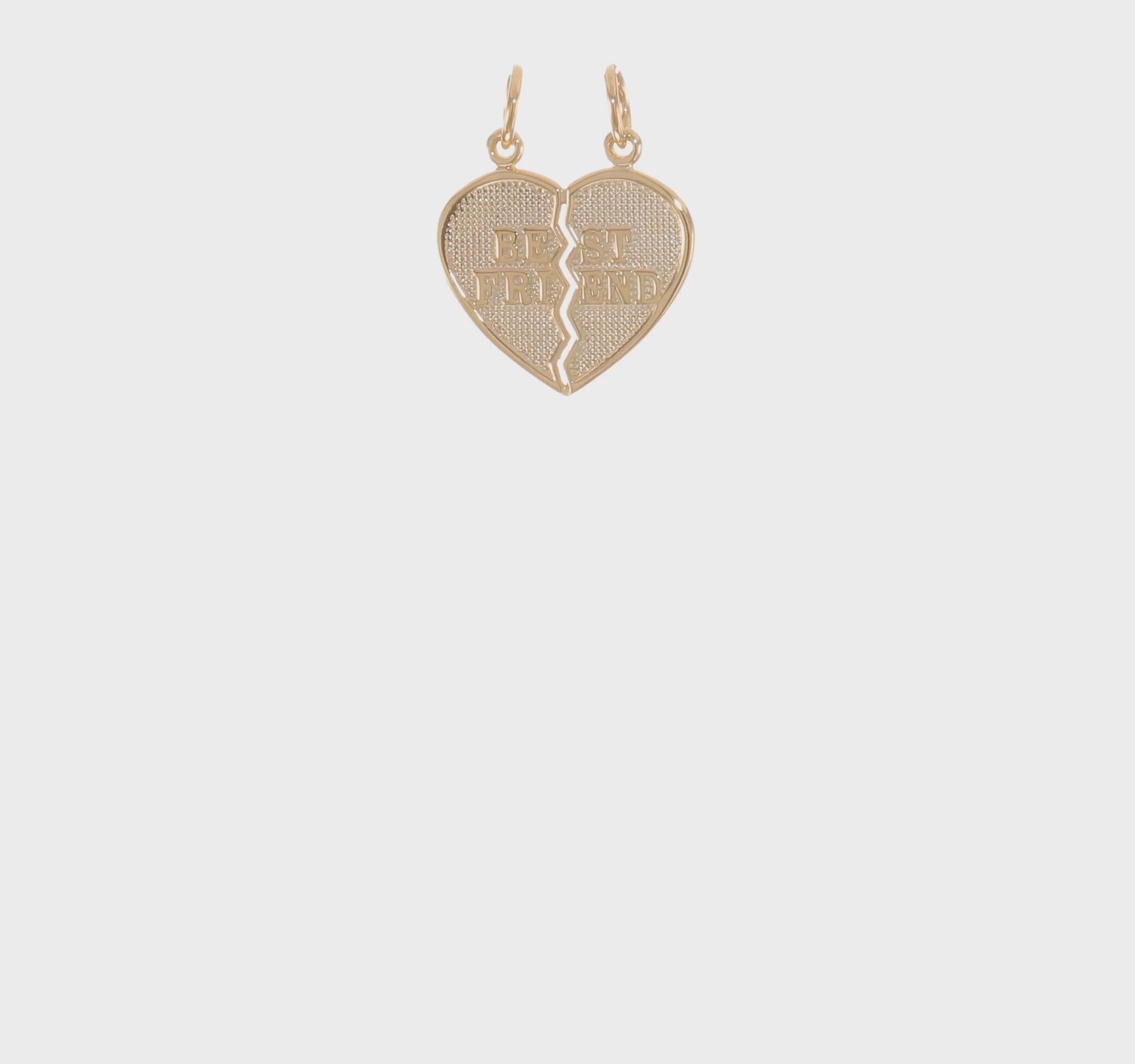 10kt Yellow Gold BEST FRIEND 2 Piece Break-A-Part Charm