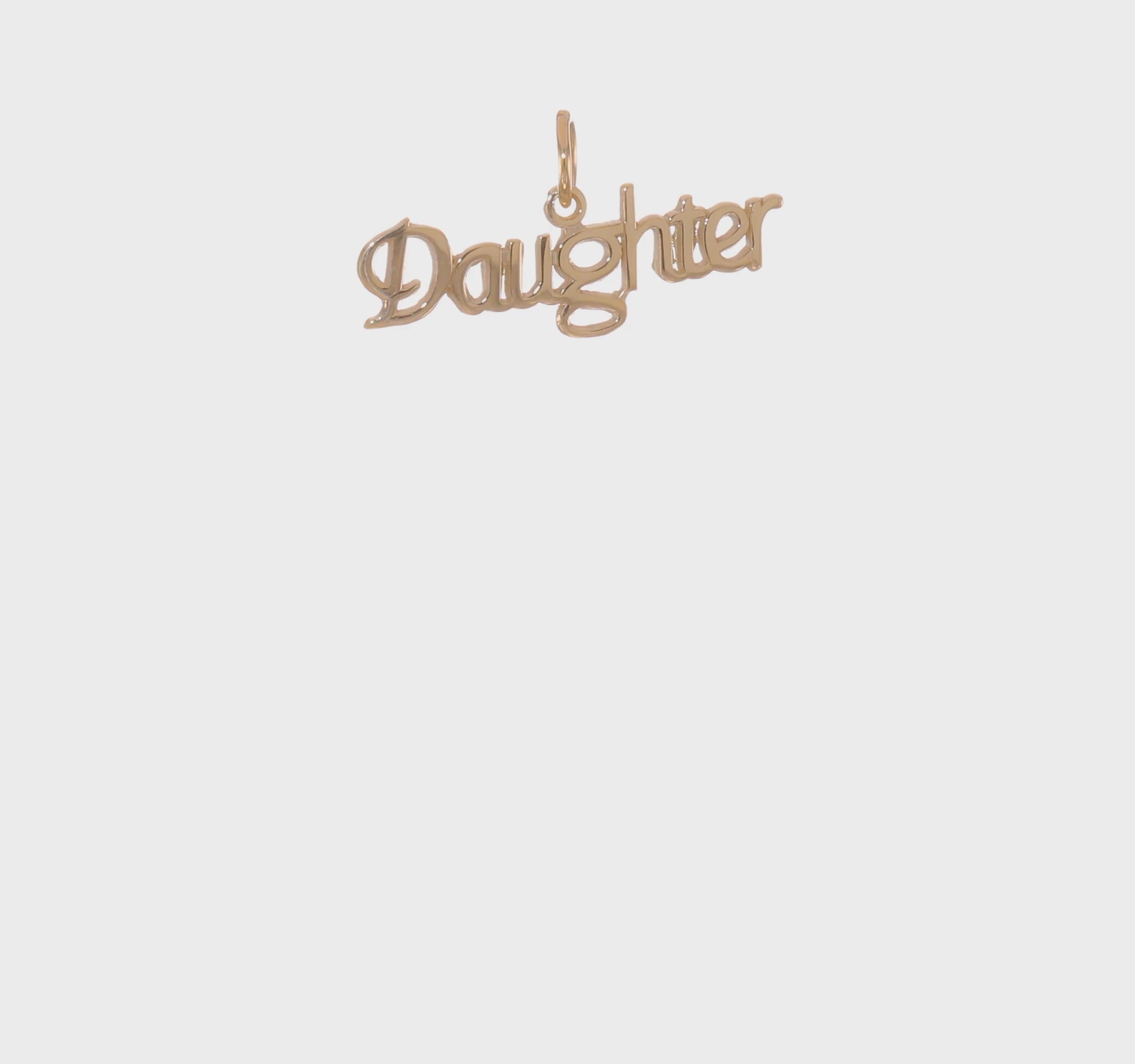 10KT Yellow Gold DAUGHTER Charm