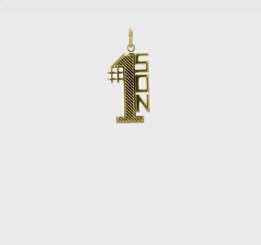 10KT Yellow Gold Lined Design #1 SON Charm