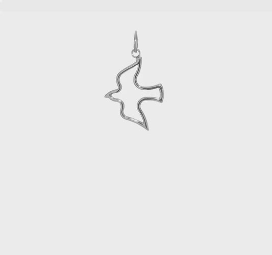 10kt White Gold Dove Charm