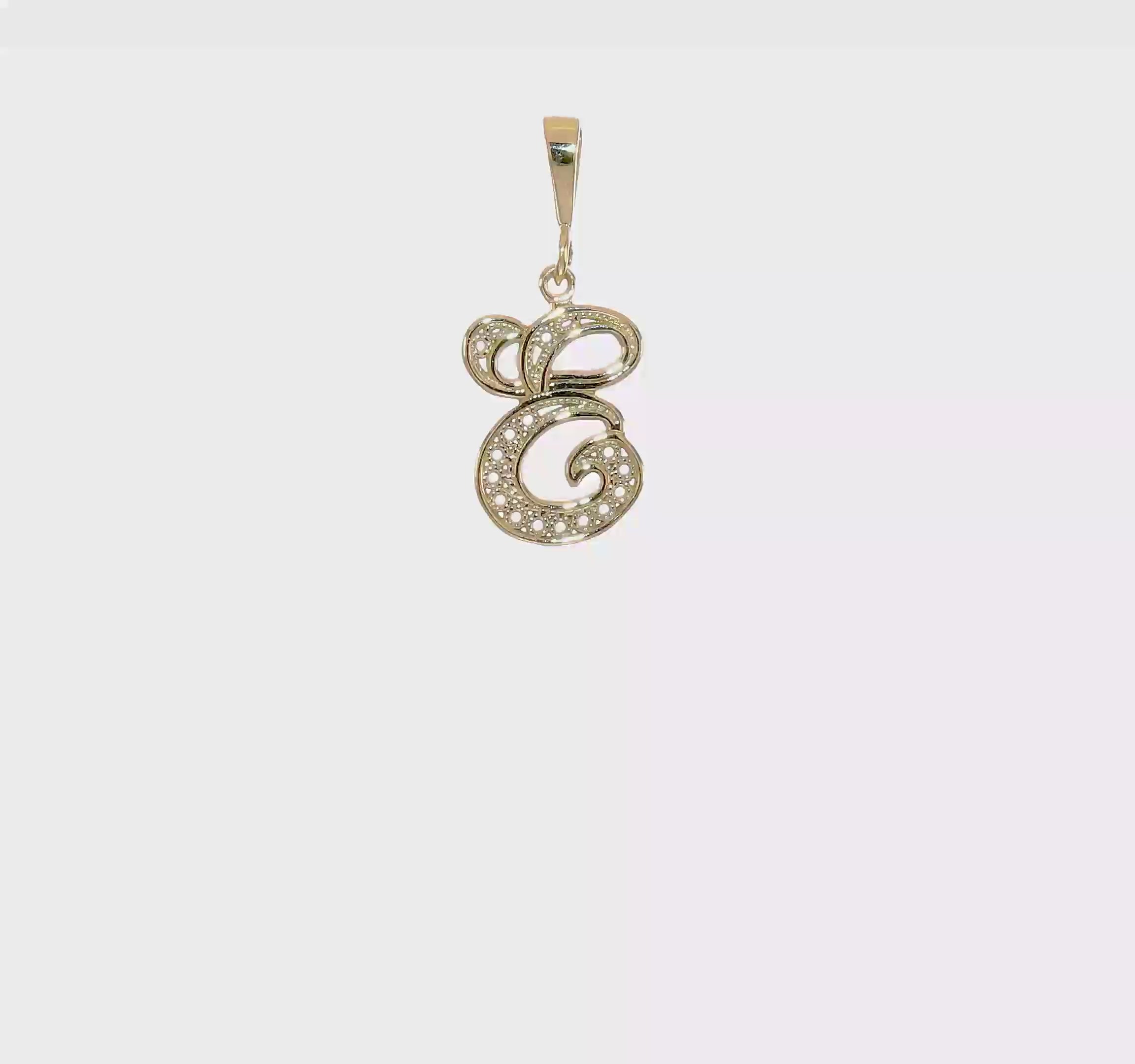 10kt Yellow Gold Initial E Pendant