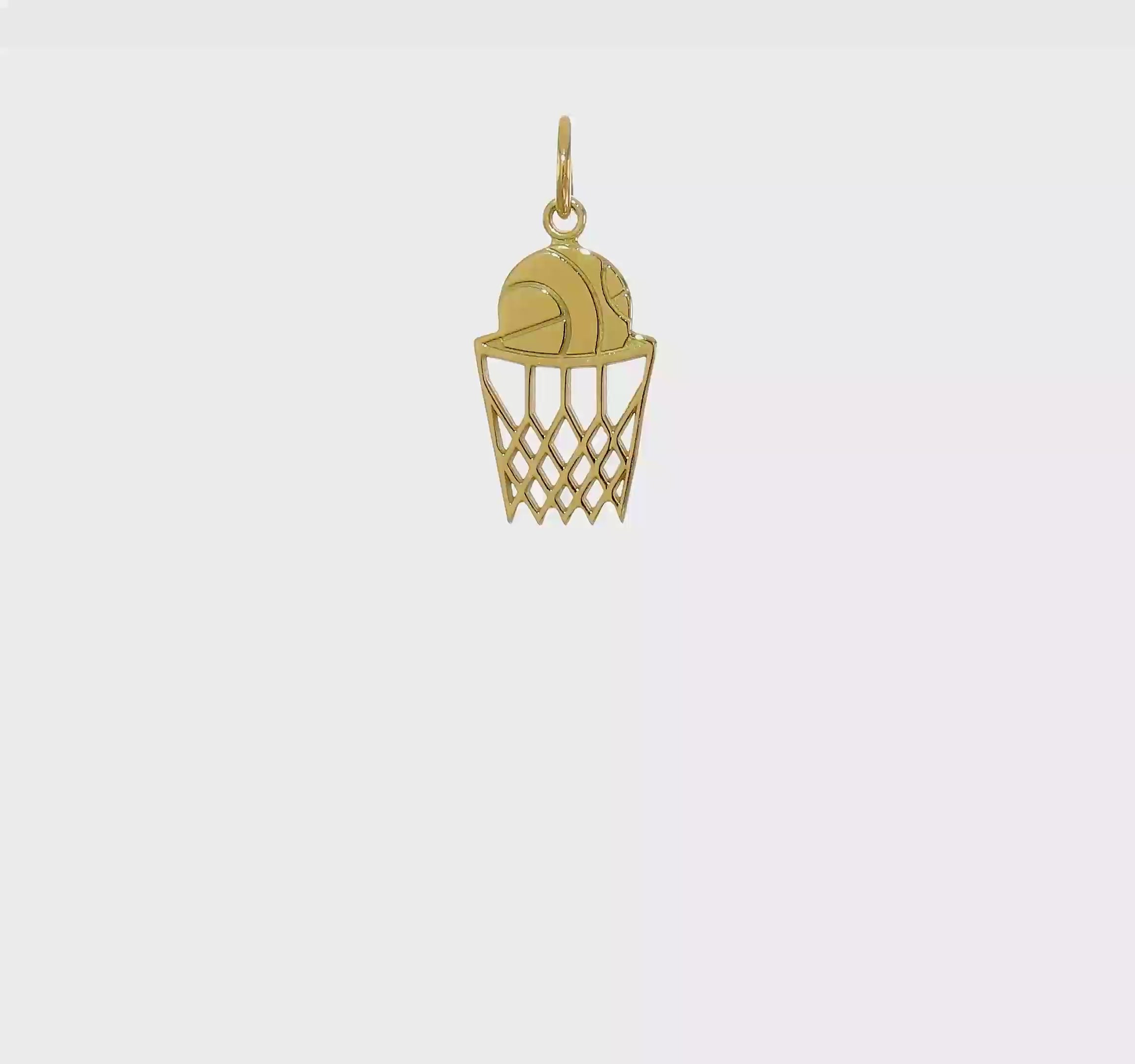 10KT Yellow Gold Basketball Charm