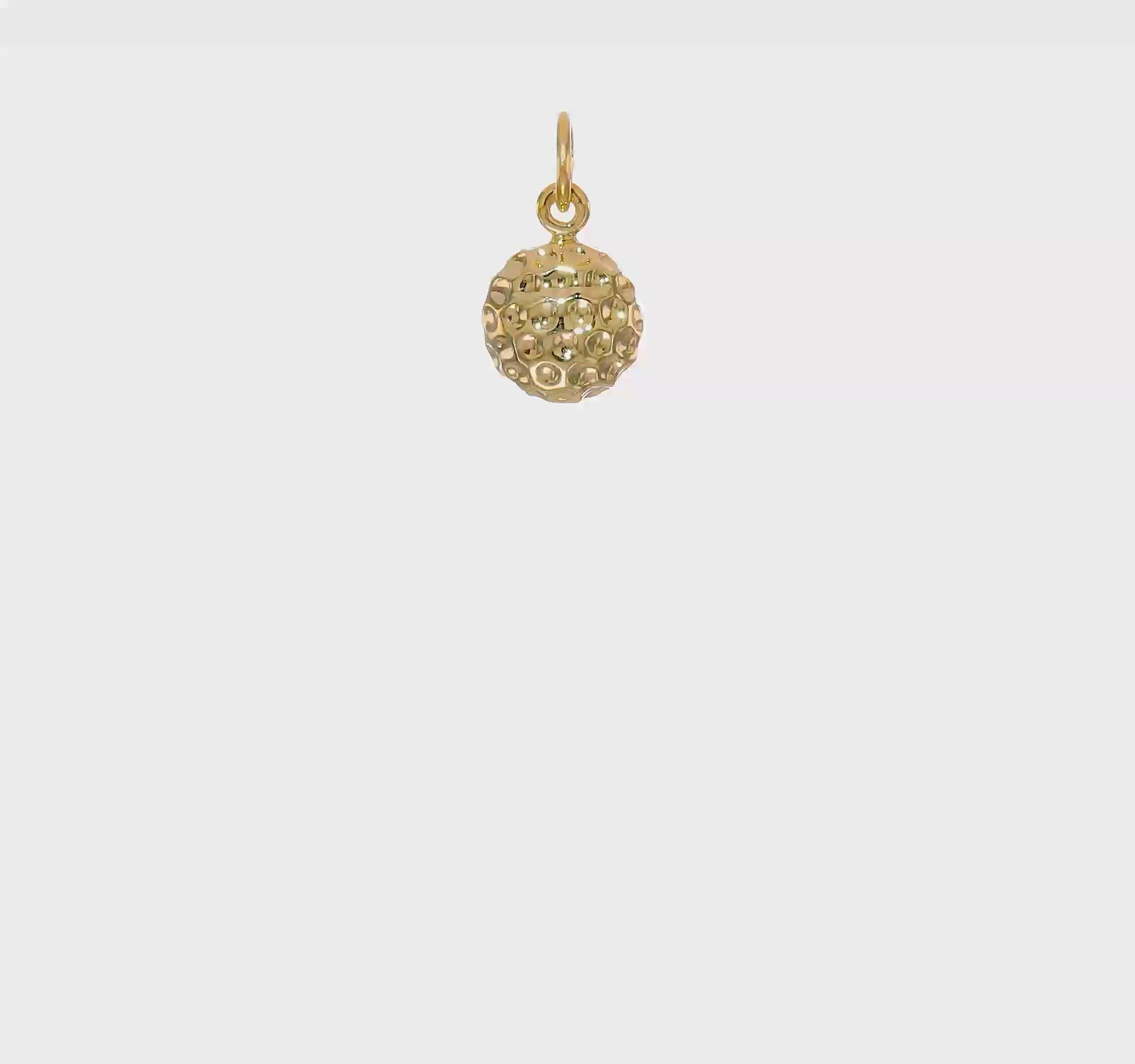 10KT Yellow Gold Golf Ball Charm