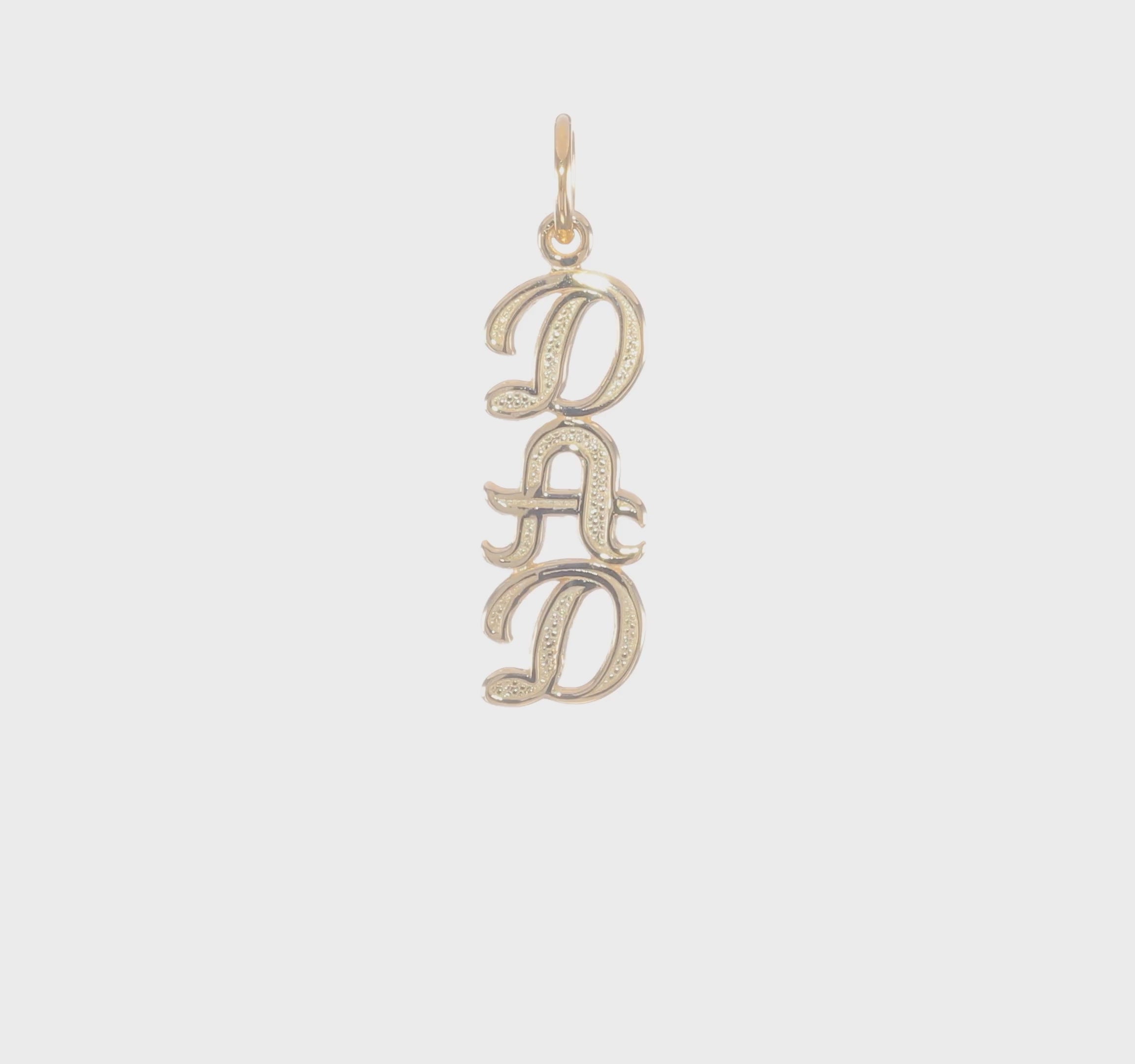 10KT Yellow Gold DAD Charm