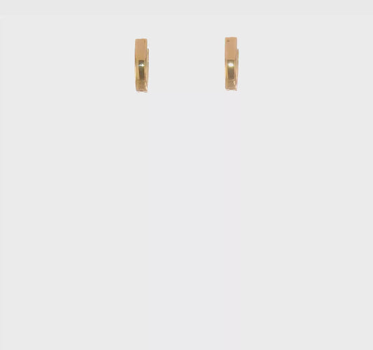 14kt Yellow Gold Polished Hinged Hoop Earrings