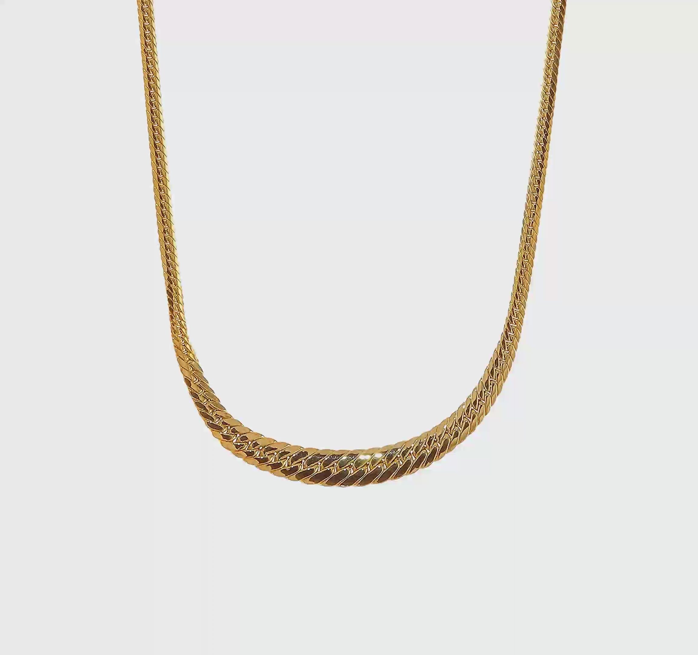 14KT Yellow Gold Polished Graduated Fancy Link Necklace