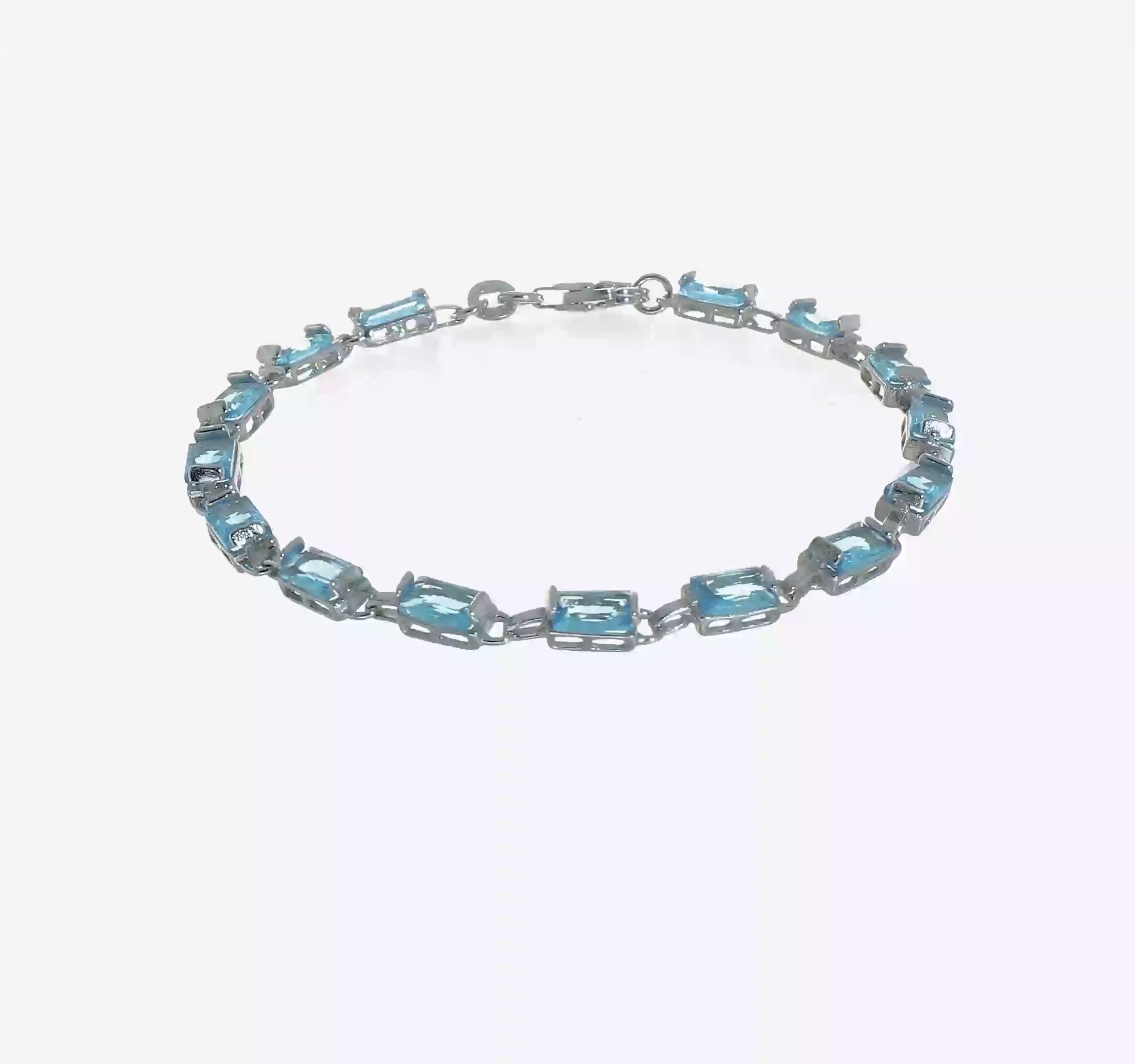 Sterling silver blue topaz bracelet