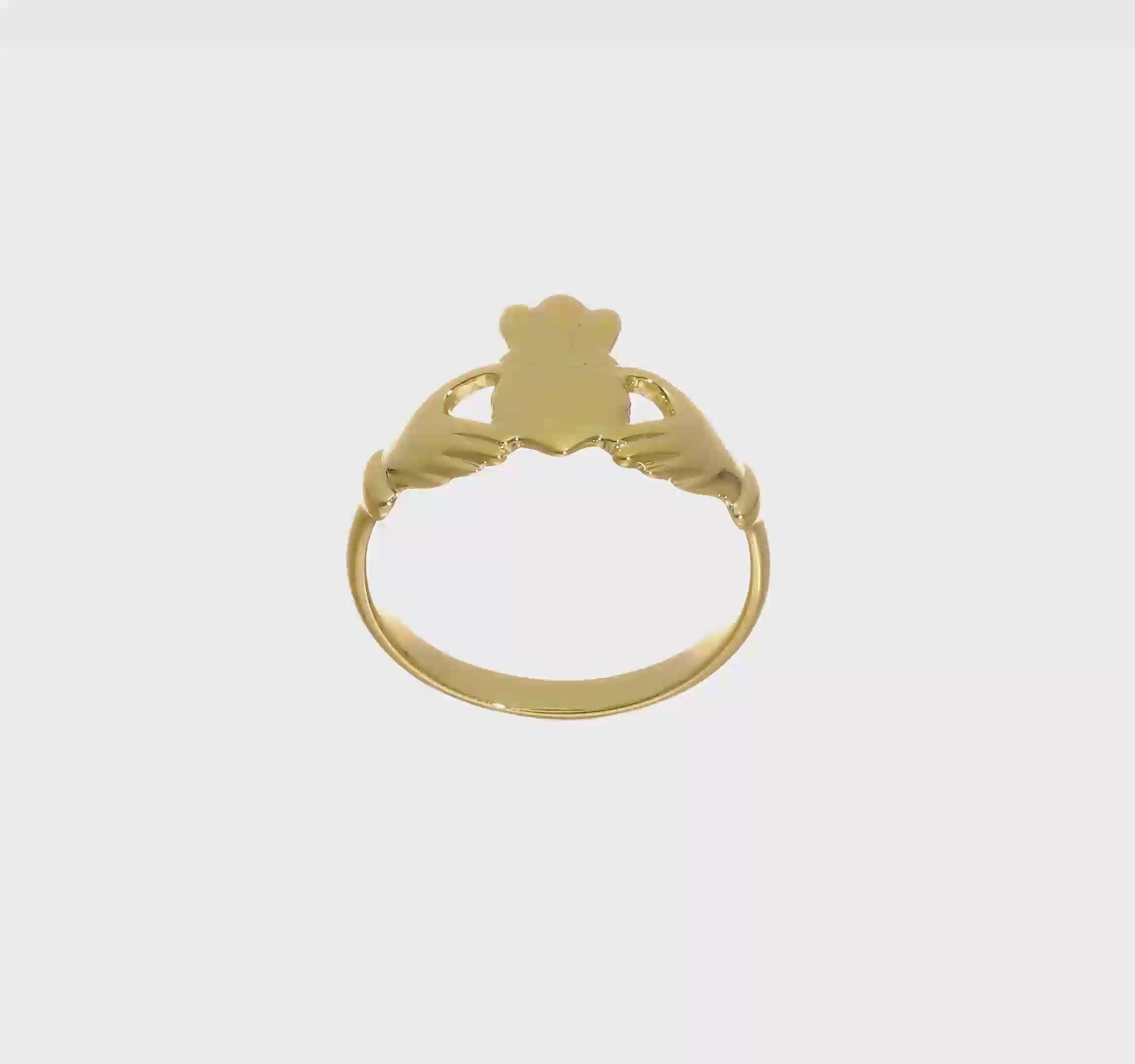 10kt Yellow Gold Polished Claddagh Ring