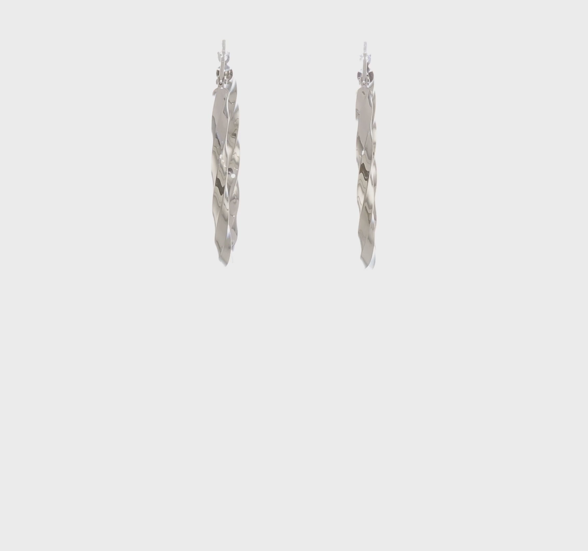 14kt White Gold 3mm Twist