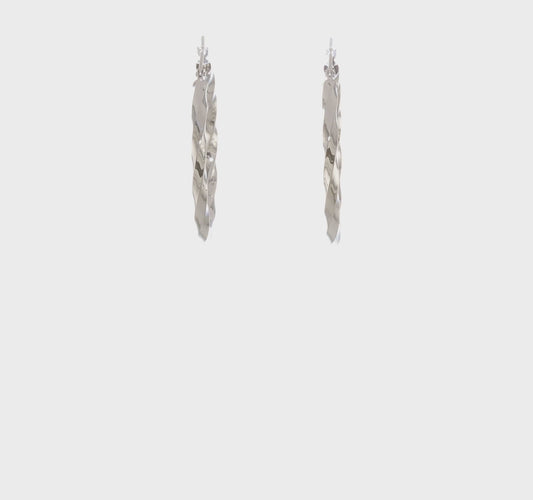 14kt White Gold 3mm Twist