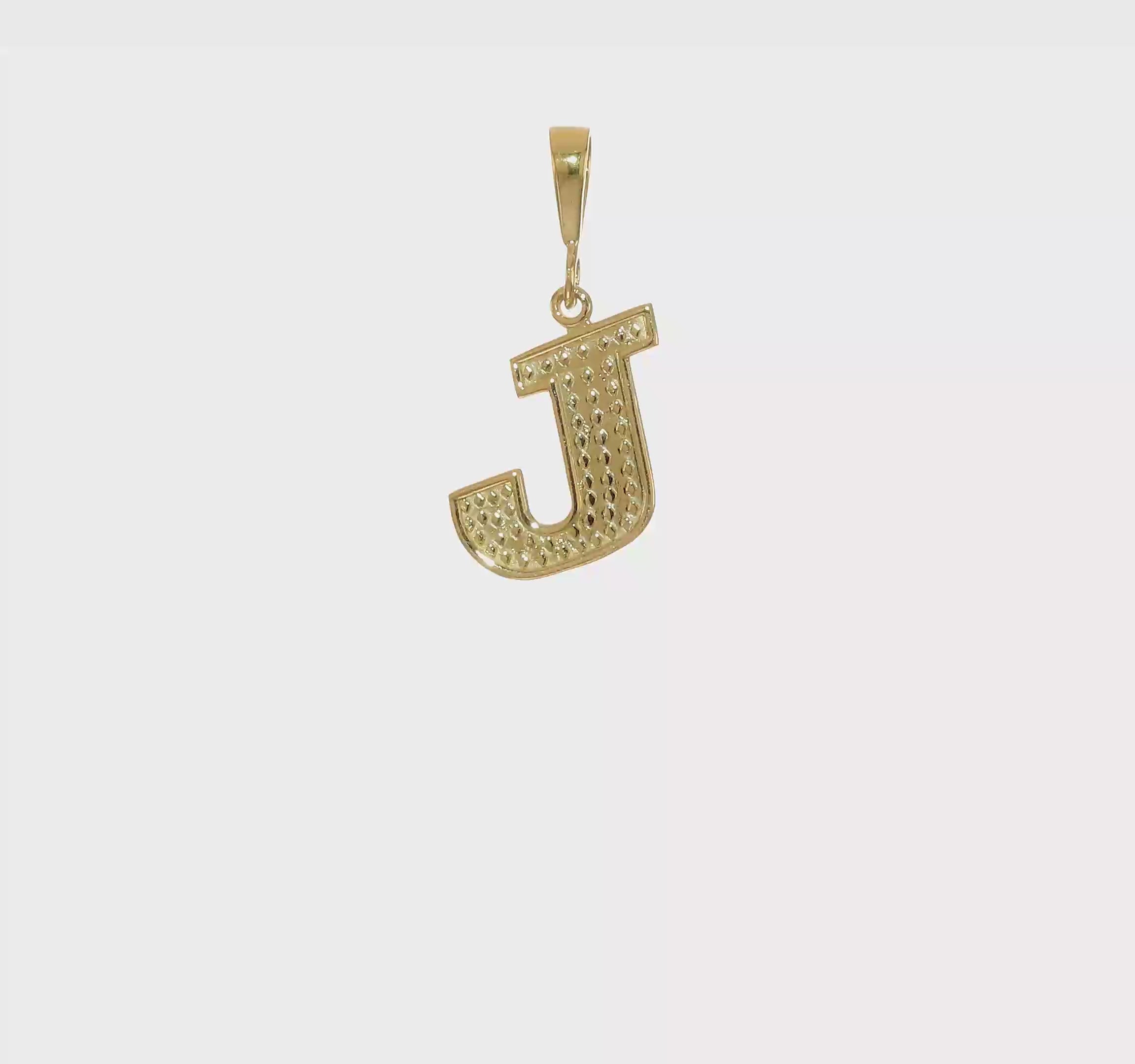 10KT Yellow Gold Initial J Pendant