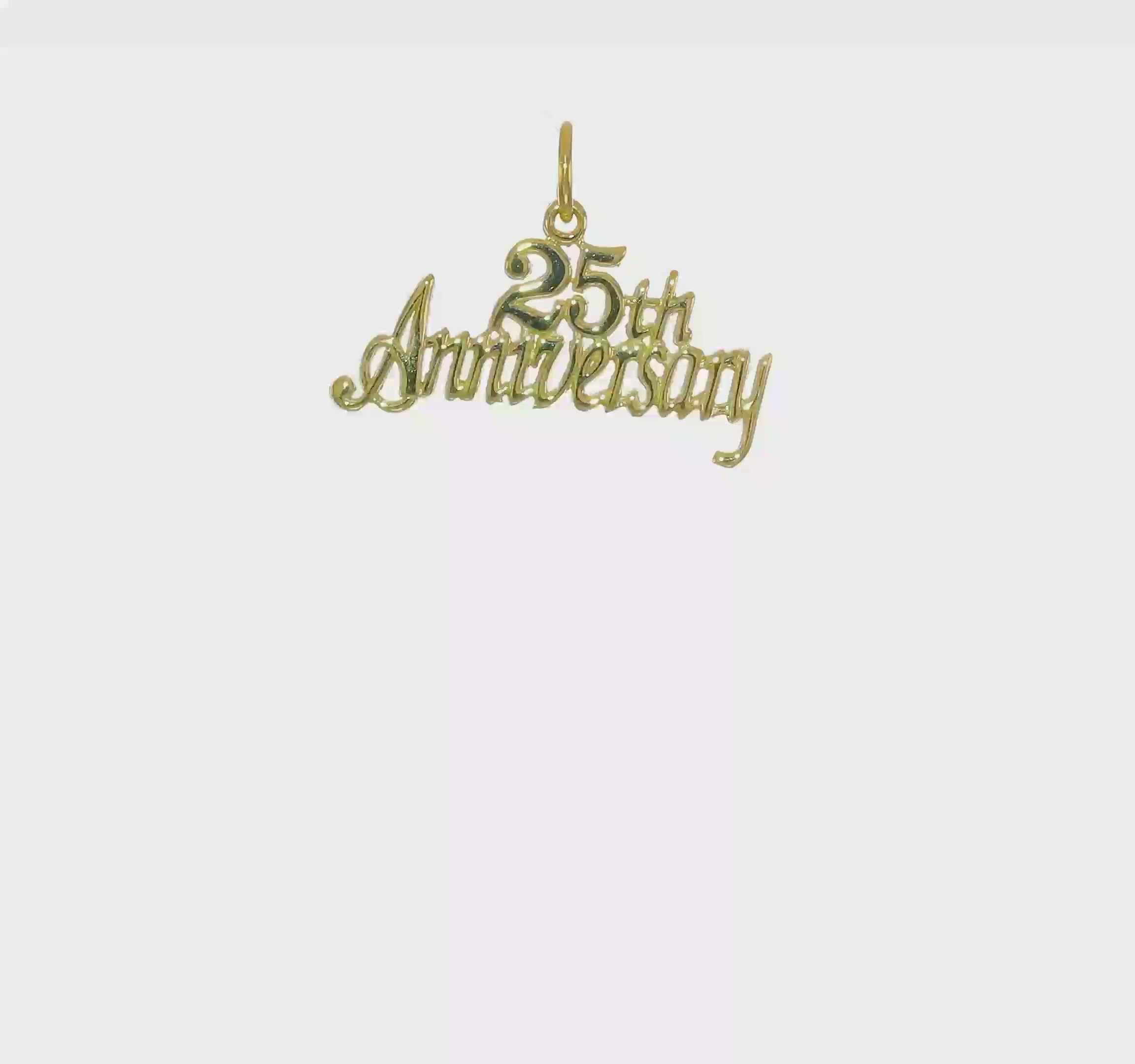 10kt Yellow Gold 25th ANNIVERSARY Charm