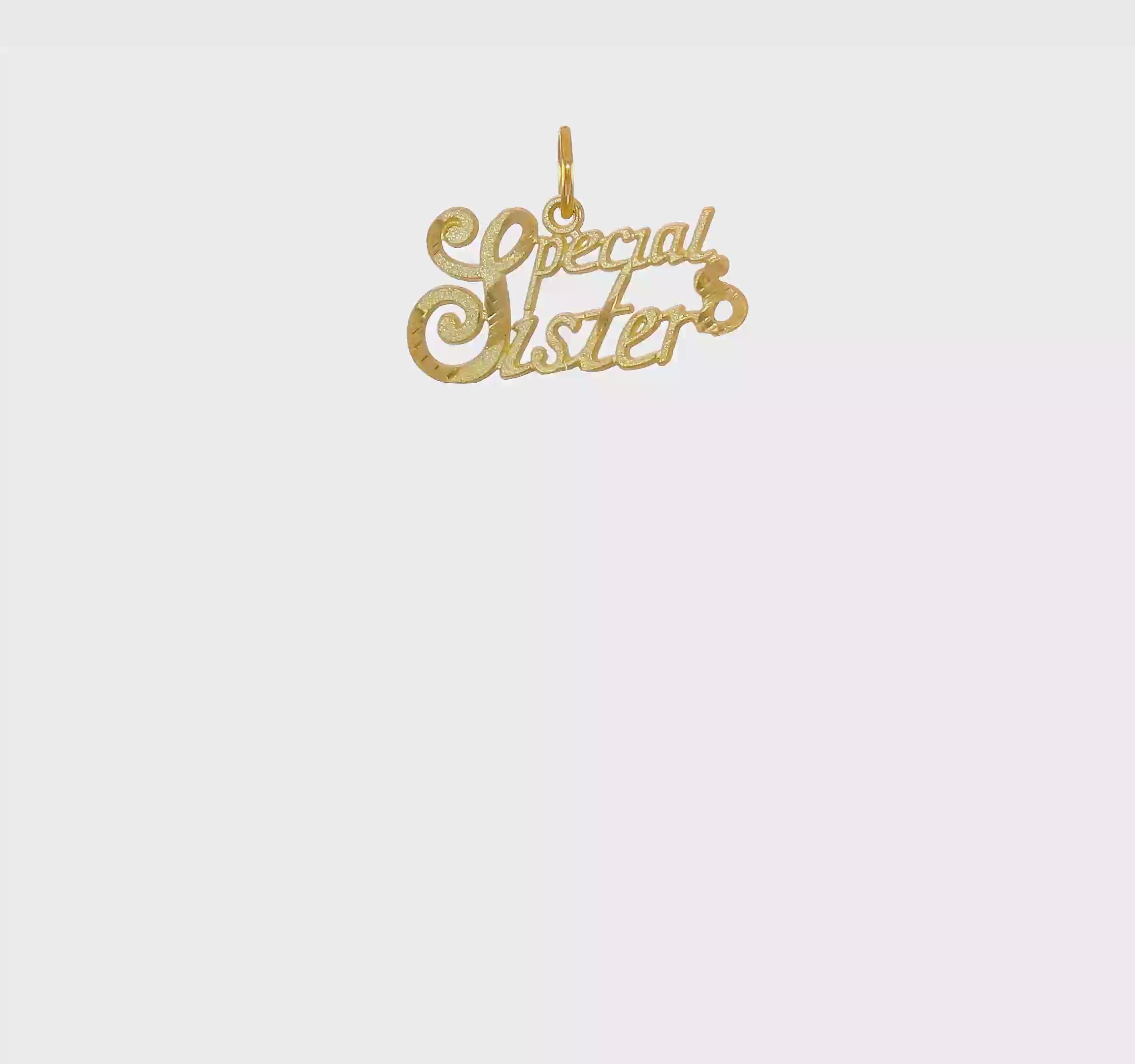 10kt Yellow Gold SPECIAL SISTER Charm