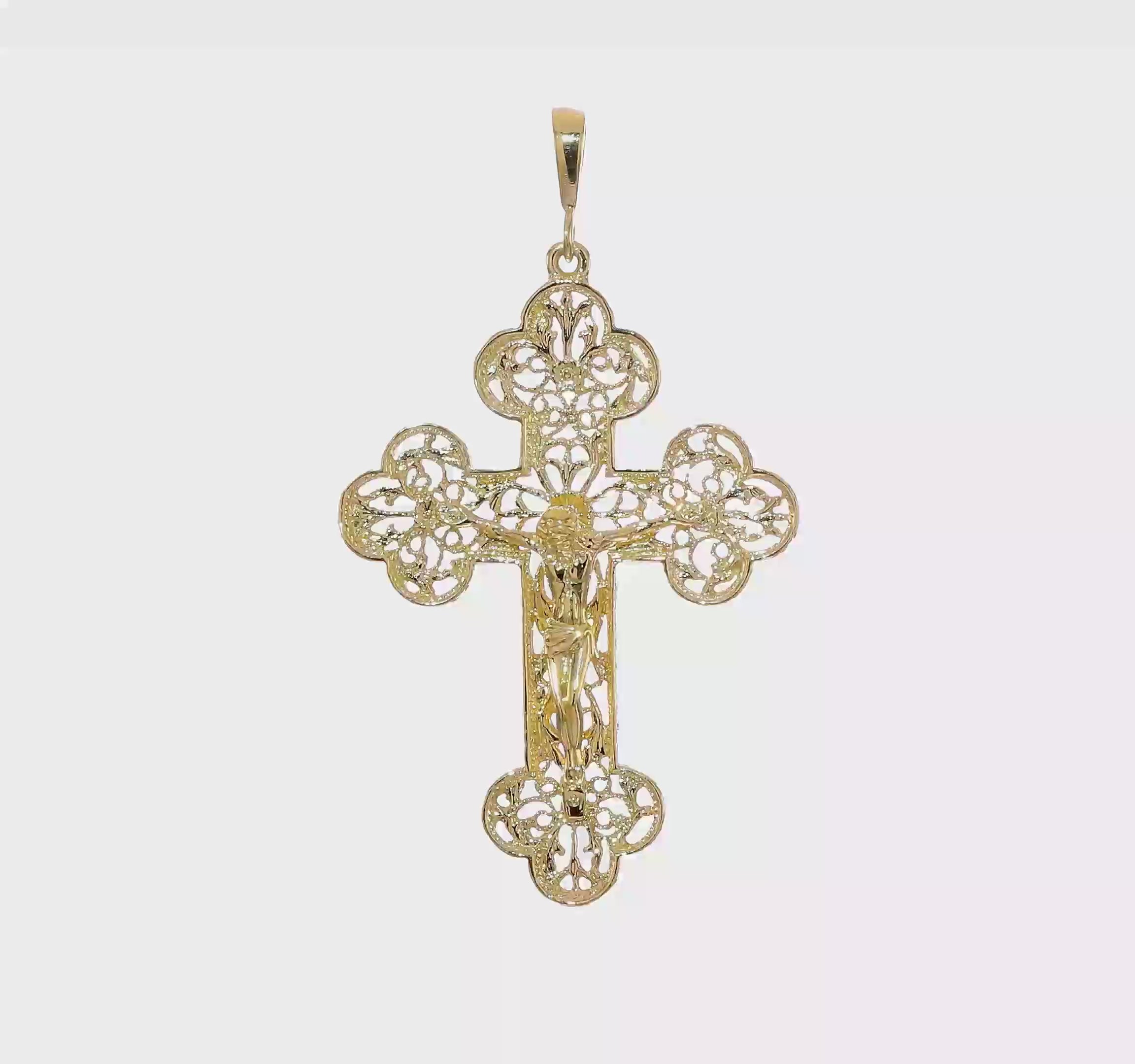 10kt Yellow Gold Crucifix Charm