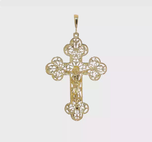 10kt Yellow Gold Crucifix Charm