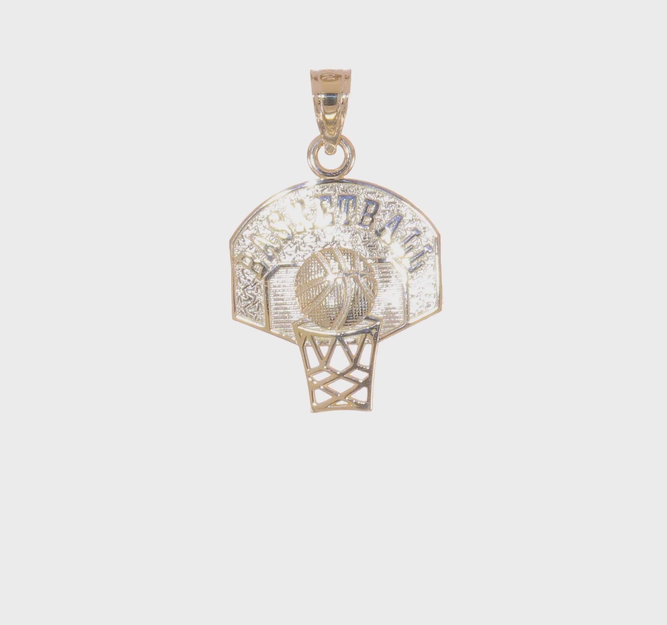 10kt Yellow Gold Basketball Charm
