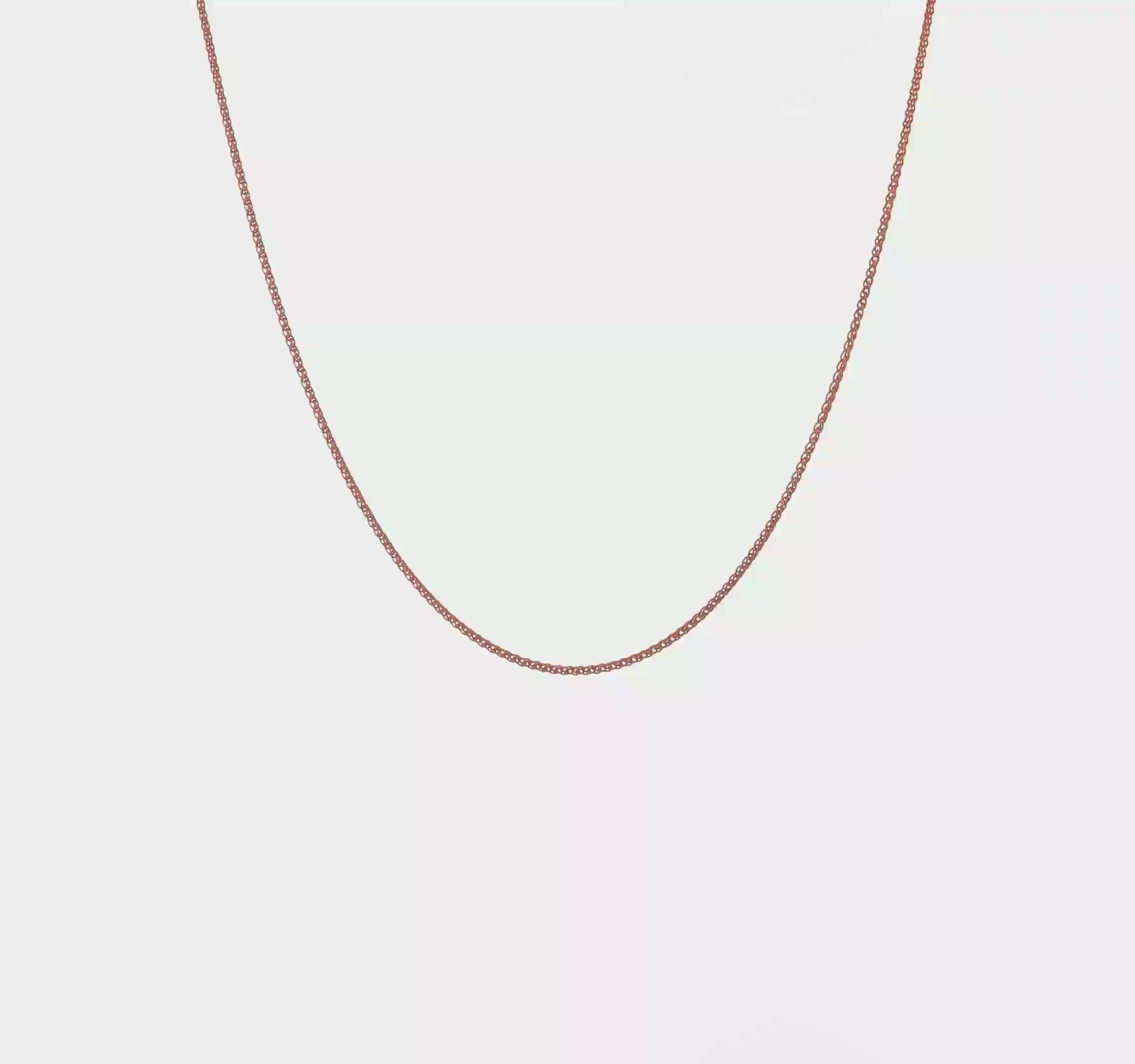14KT Rose Gold 1.2mm Spiga Chain