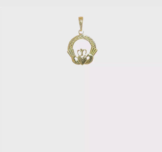 10kt Yellow Gold Claddagh Charm