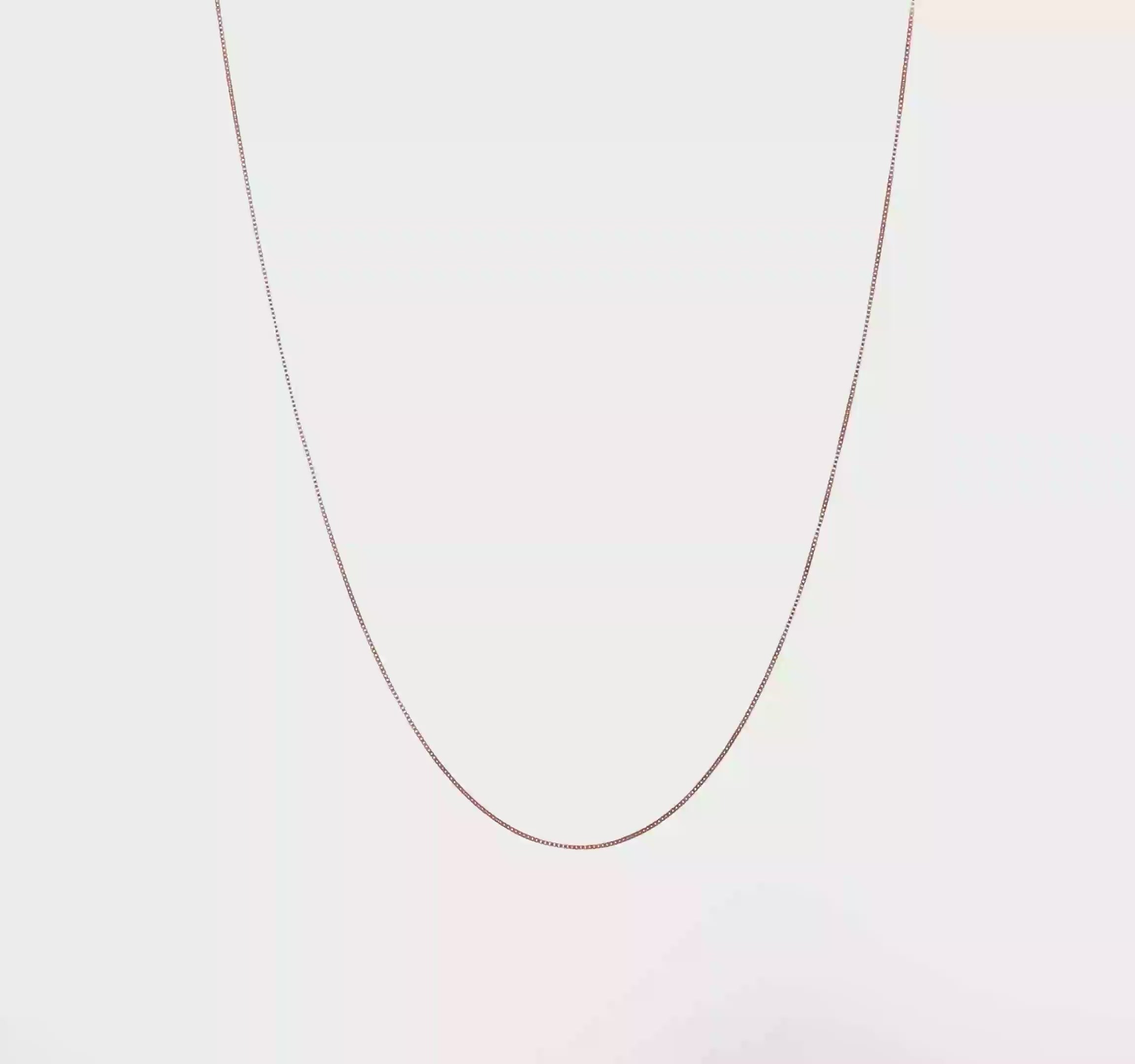 14KT Rose Gold Adjustable .55mm Baby Box Chain