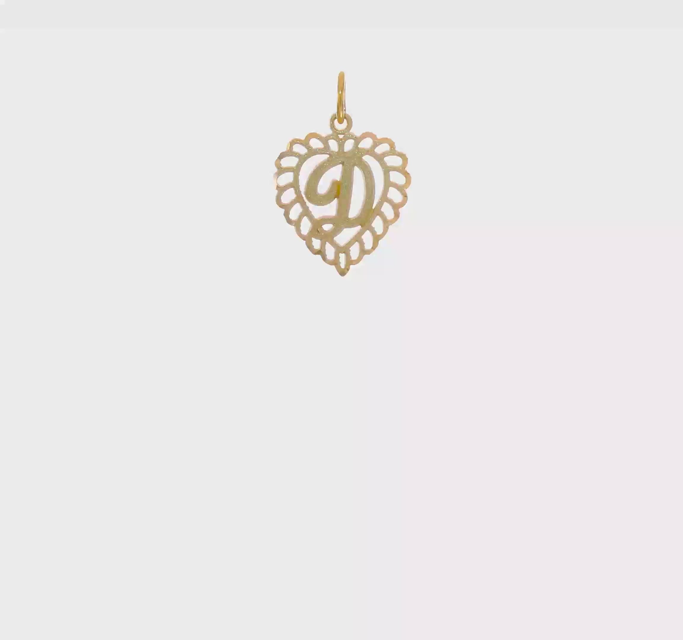 10KT Yellow Gold Initial D Charm