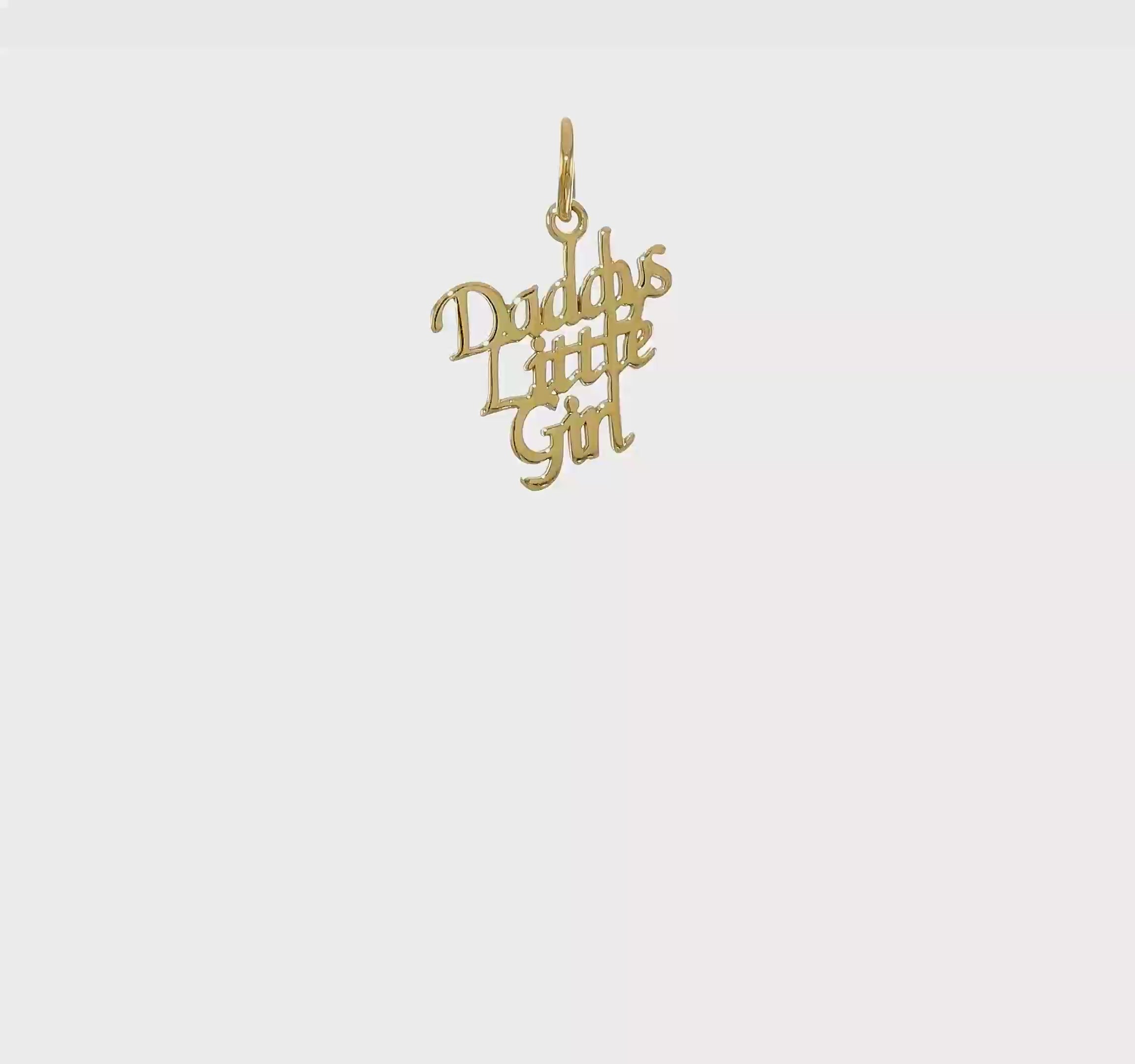 10kt Yellow Gold DADDYS LITTLE GIRL Charm