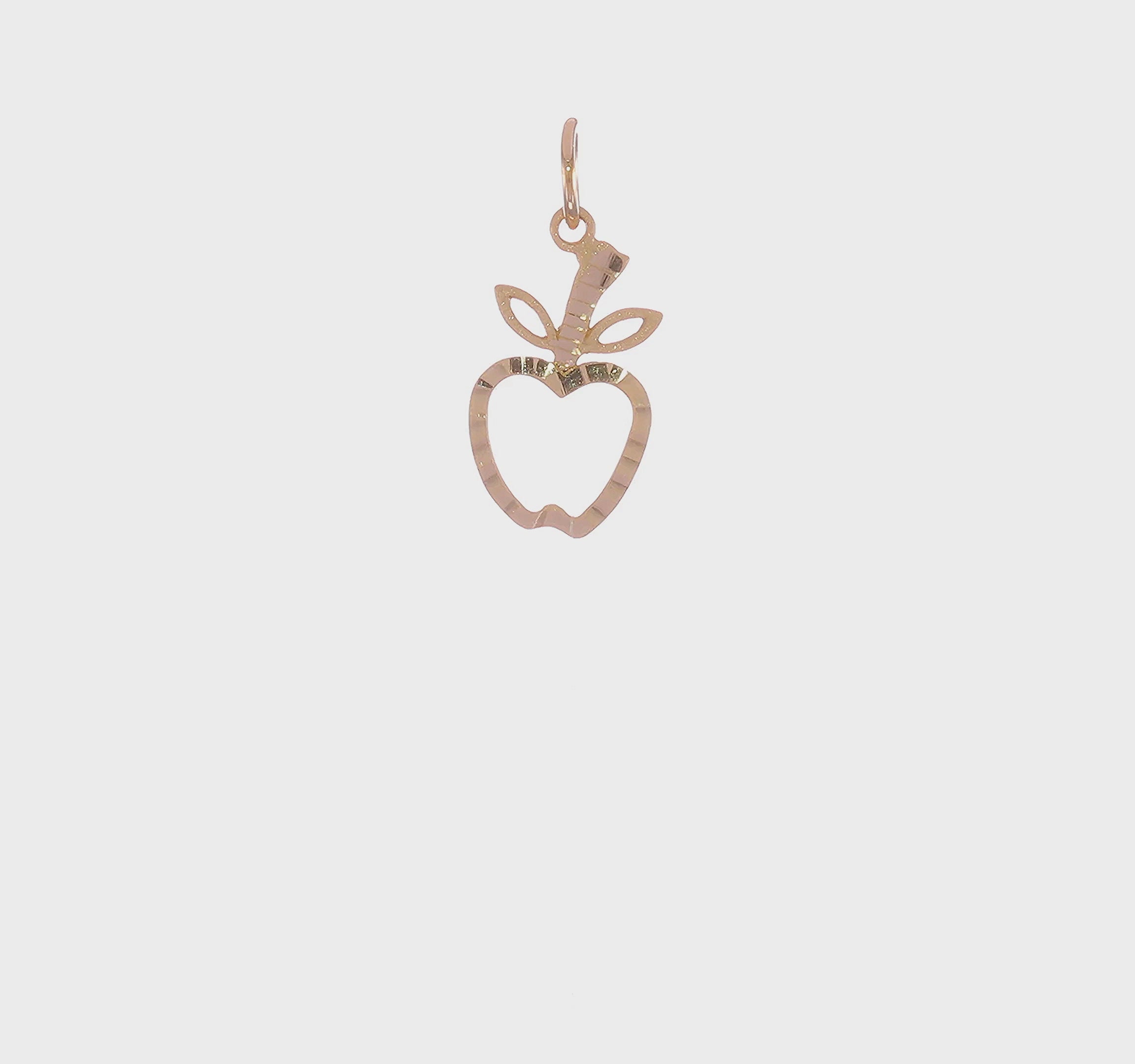 14kt Yellow Gold Apple Charm