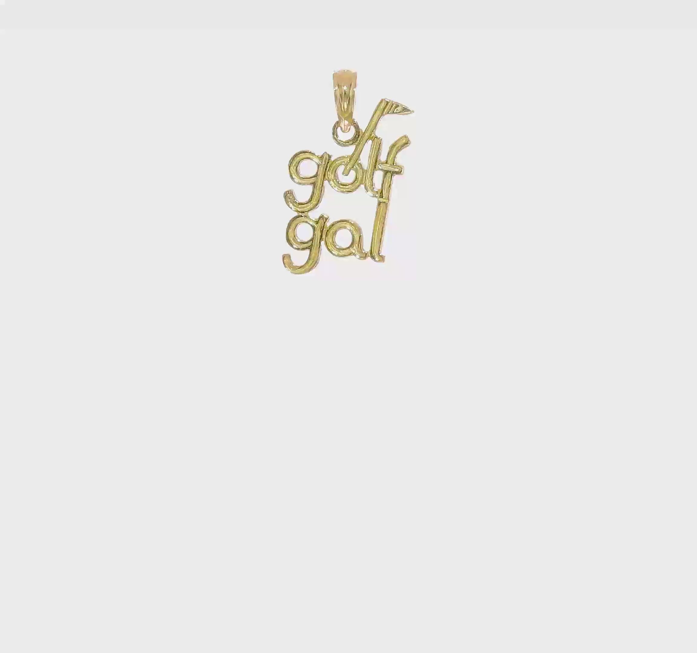 10KT Yellow Gold Solid Polished GOLF GAL Charm