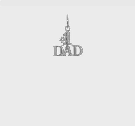 10kt White Gold #1 Dad Charm