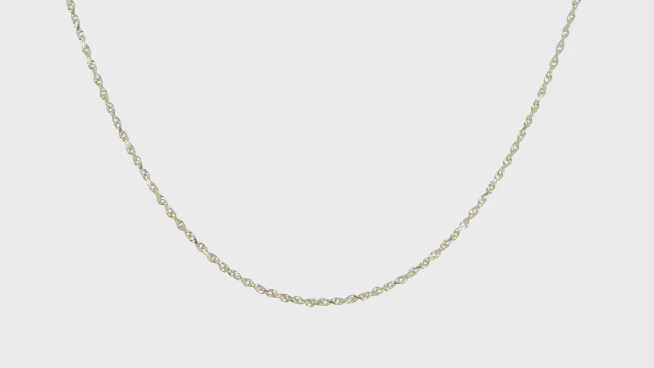 14KT Yellow Gold 1.75mm Diamond-Cut Rope Chain
