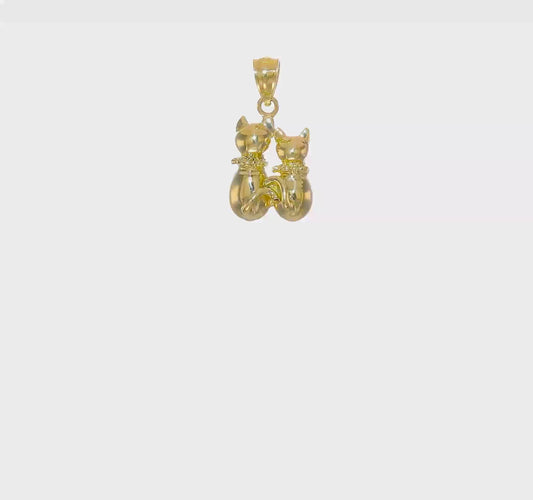 10KT Yellow Gold Cat Pendant