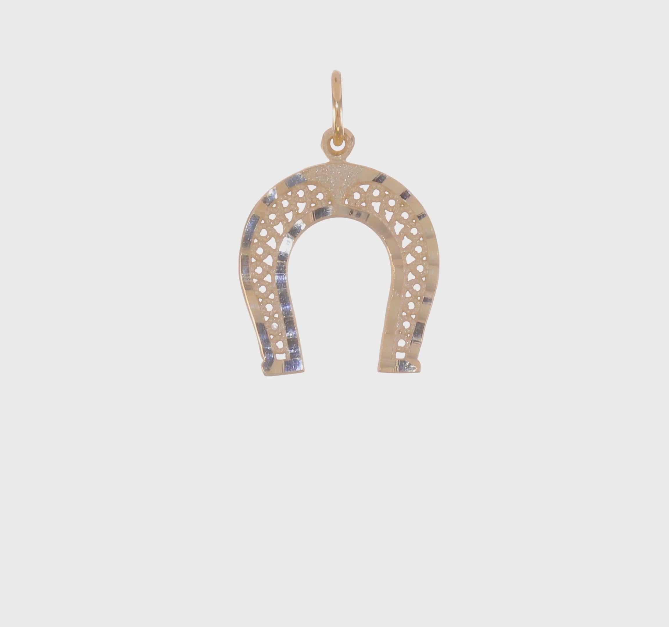 10kt Yellow Gold Horseshoe Charm
