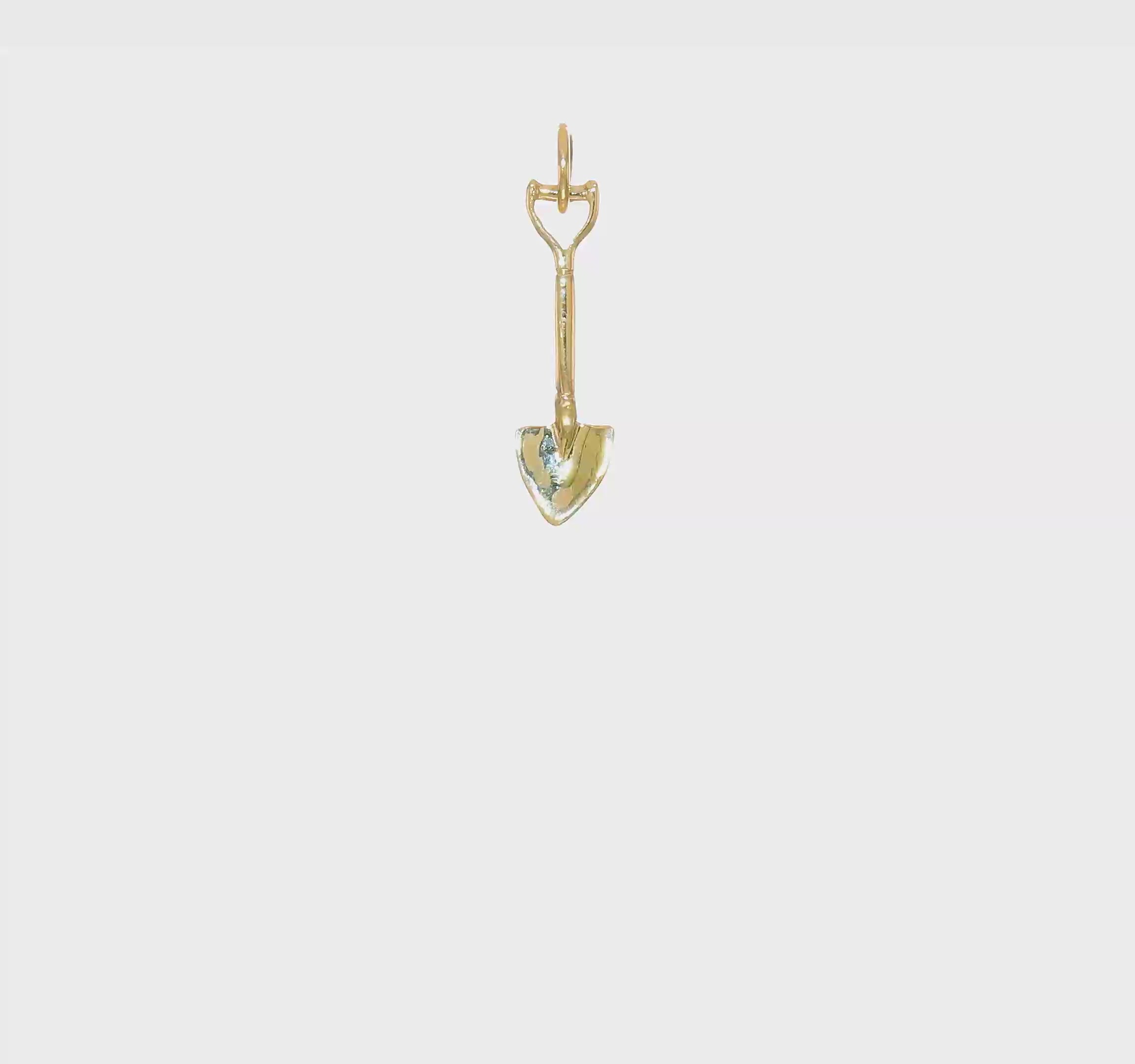 10kt Yellow Gold 3-D Spade Charm